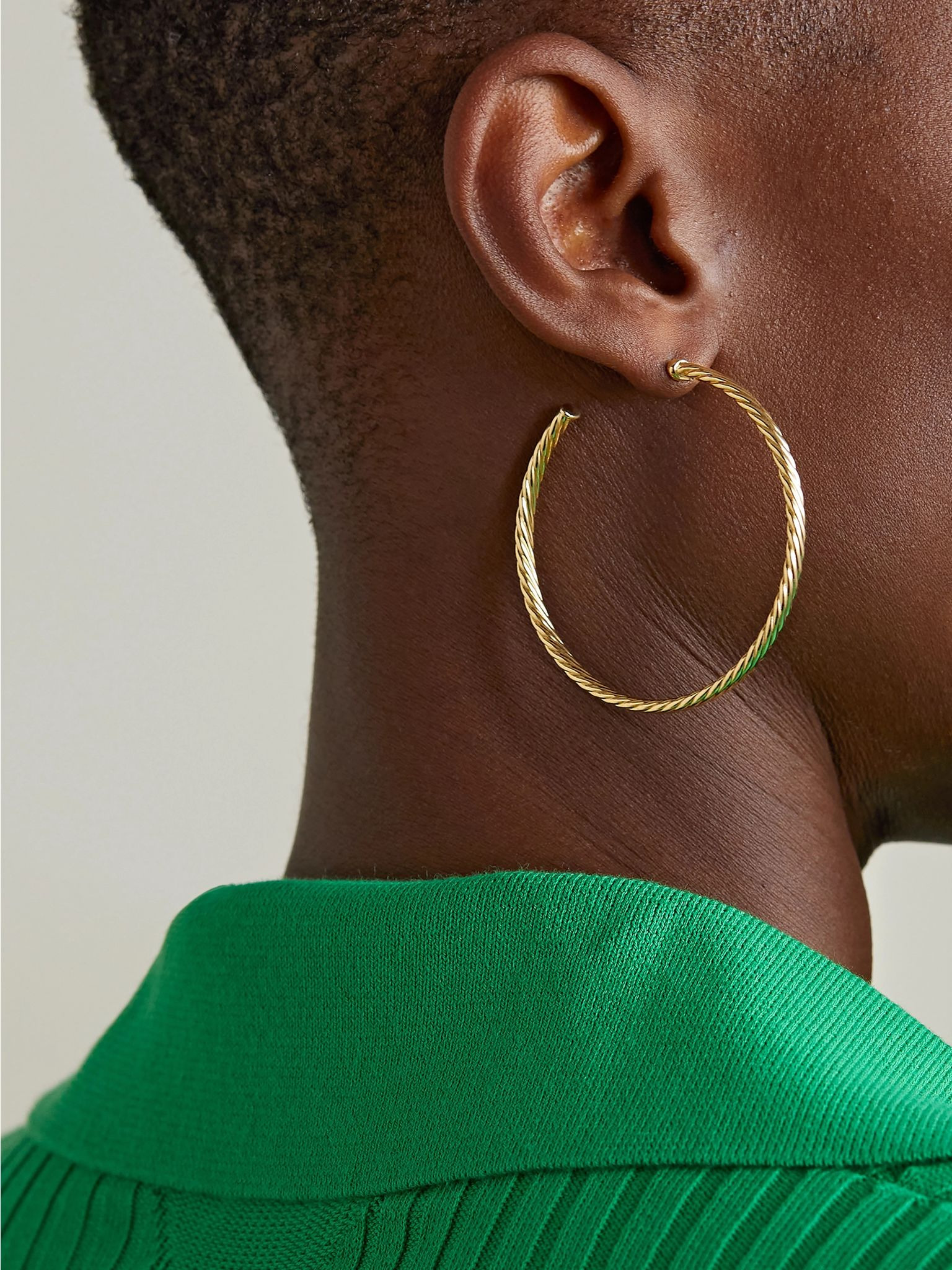 Cable Spira 18-karat gold hoop earrings Gold - 2