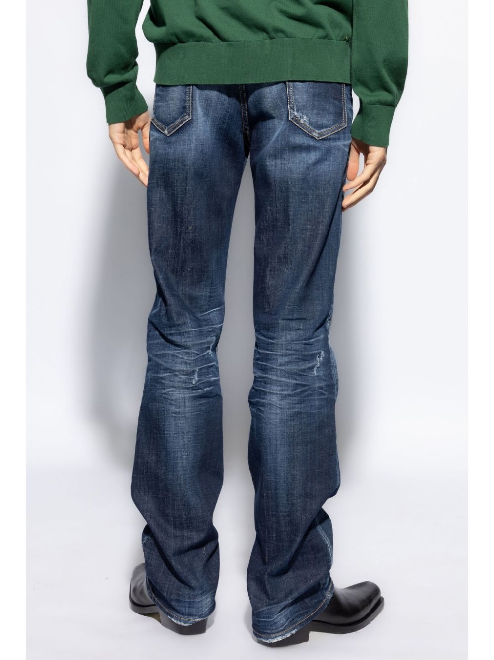 mid-rise distressed-effect jeans - 4