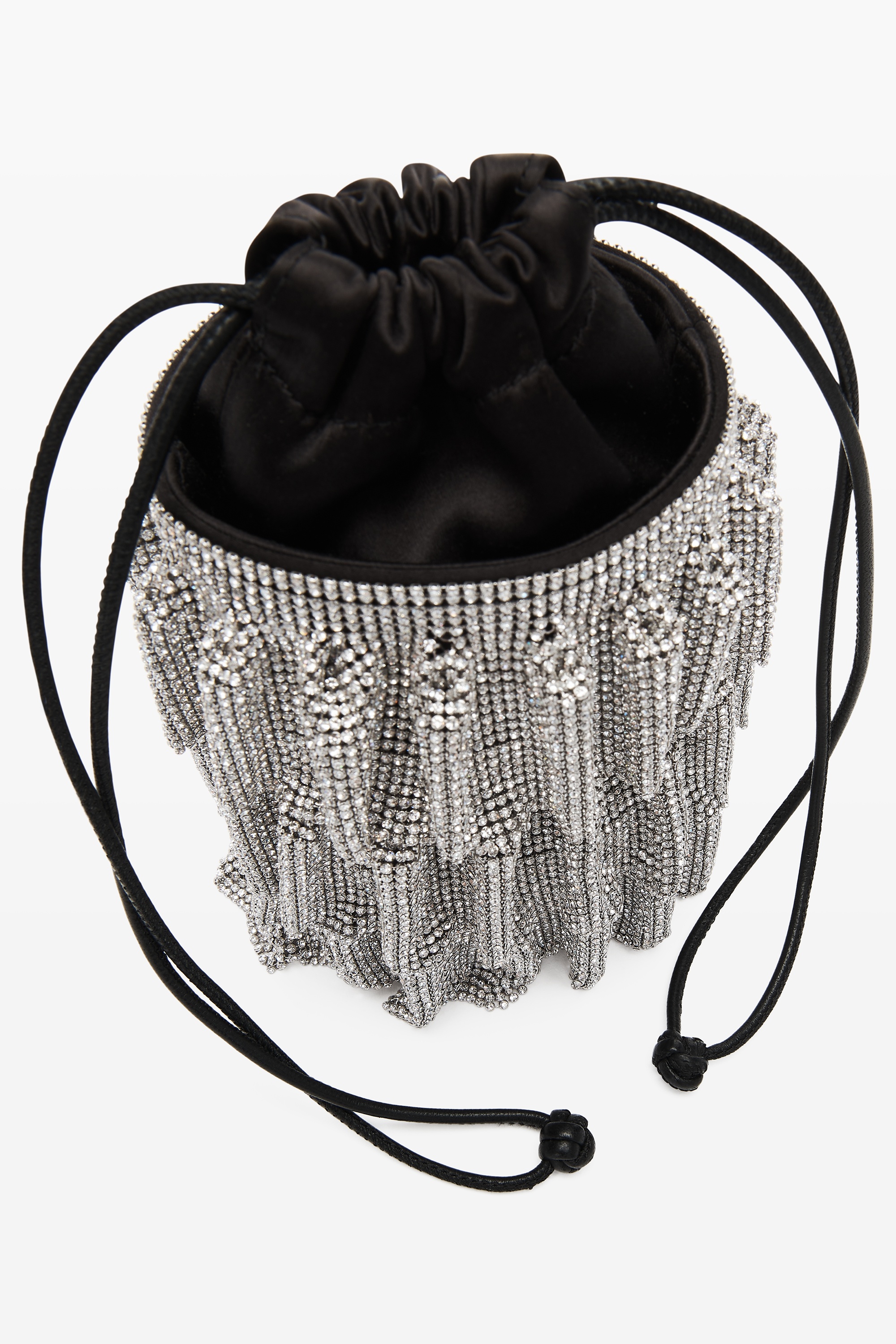DRAWSTRING POUCH IN CRYSTAL MESH - 6
