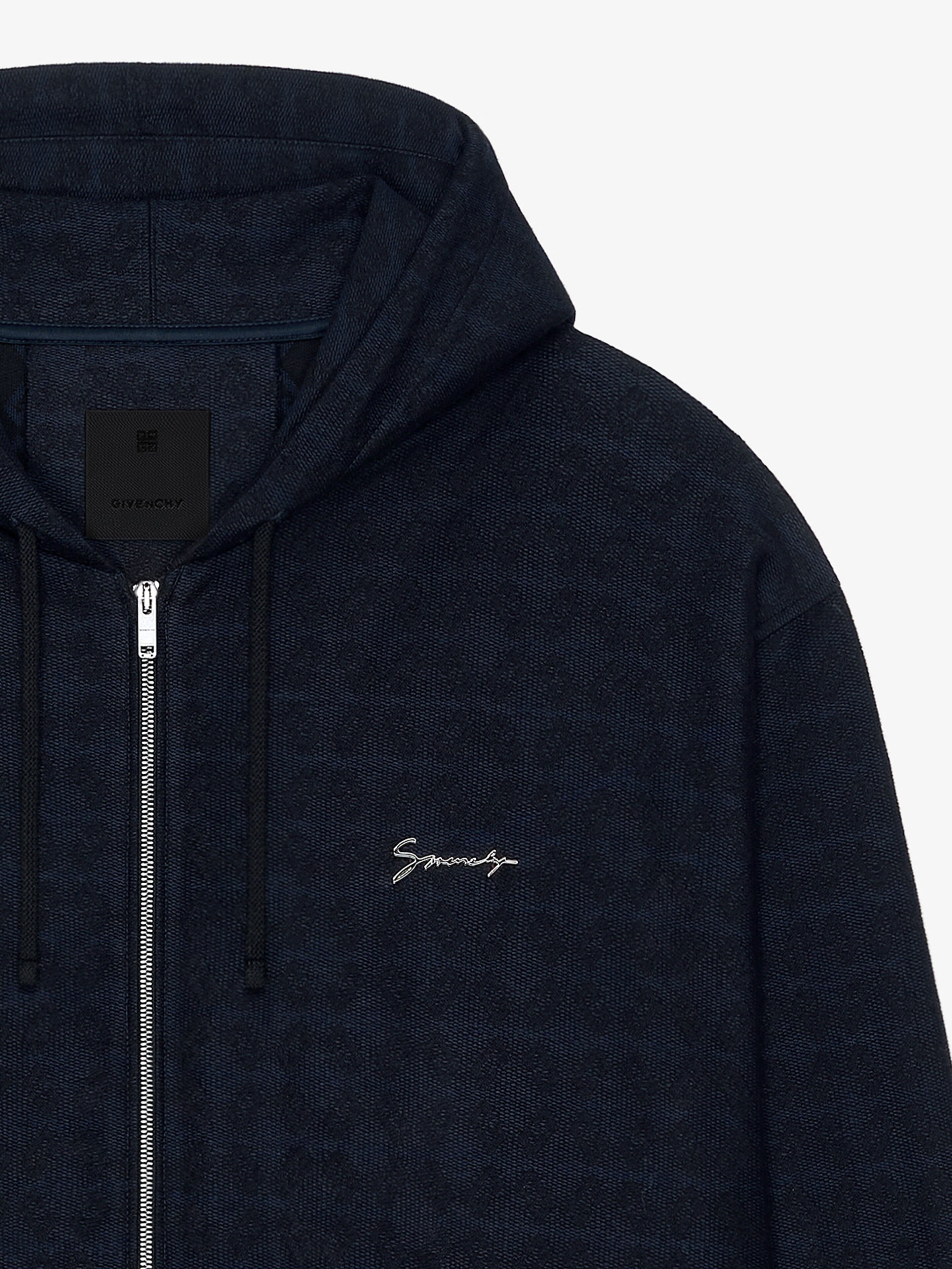 ZIPPED HOODIE IN MONOGRAM 72 JACQUARD - 4