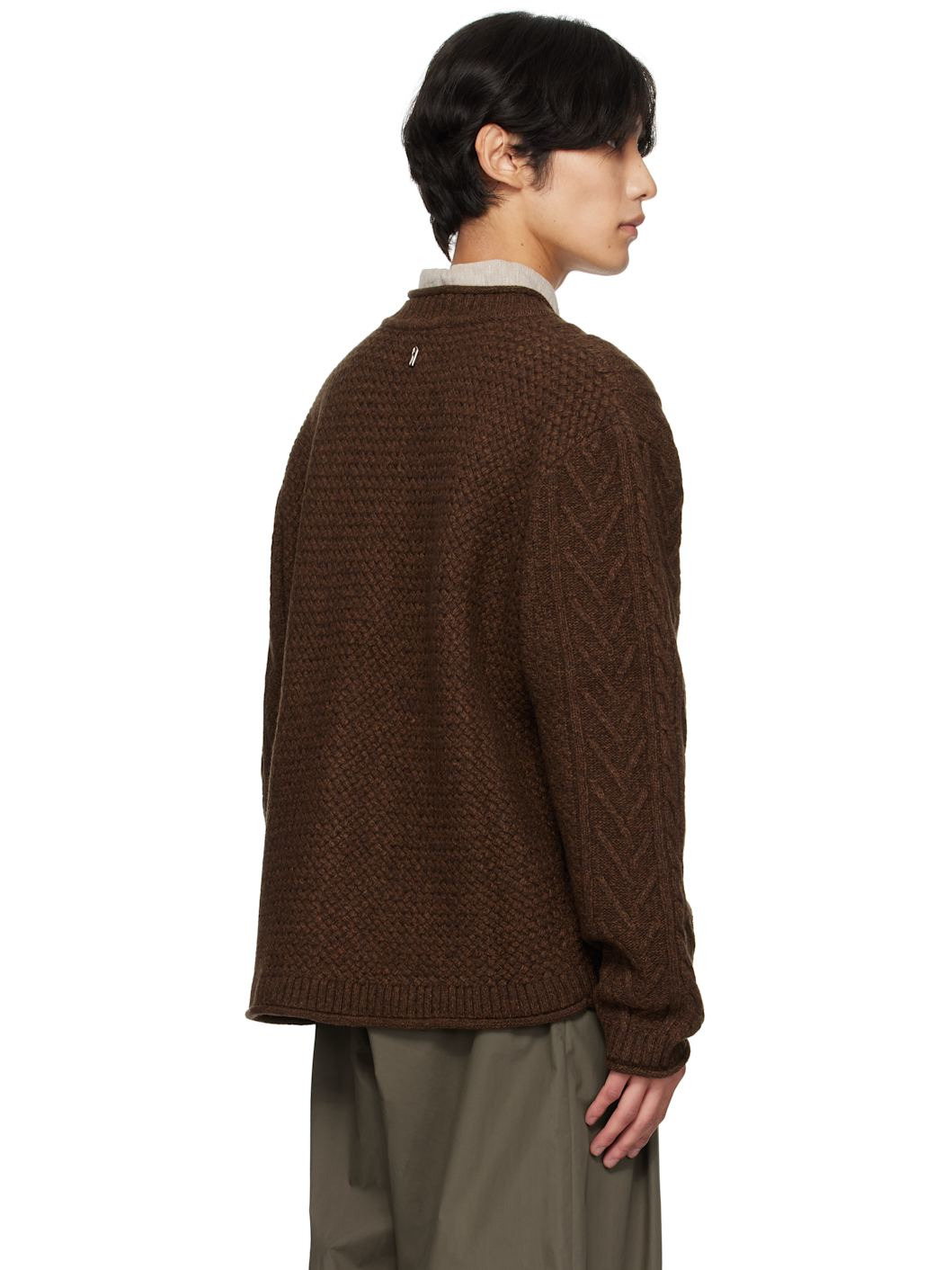 Brown Twisted Cardigan - 3