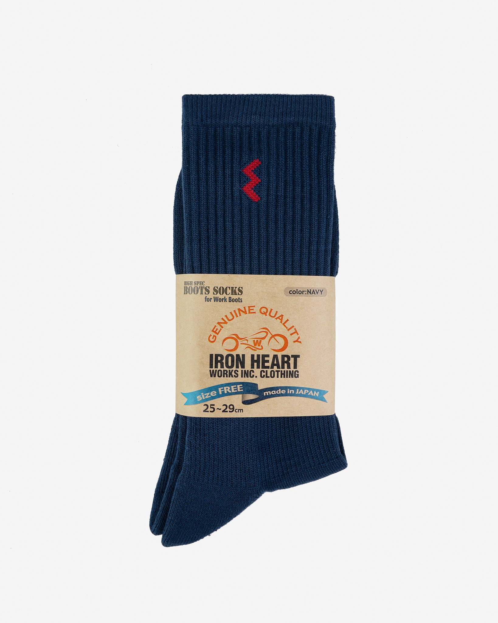 IHG-030-NAV Iron Heart Work Boot Socks - Navy - 2