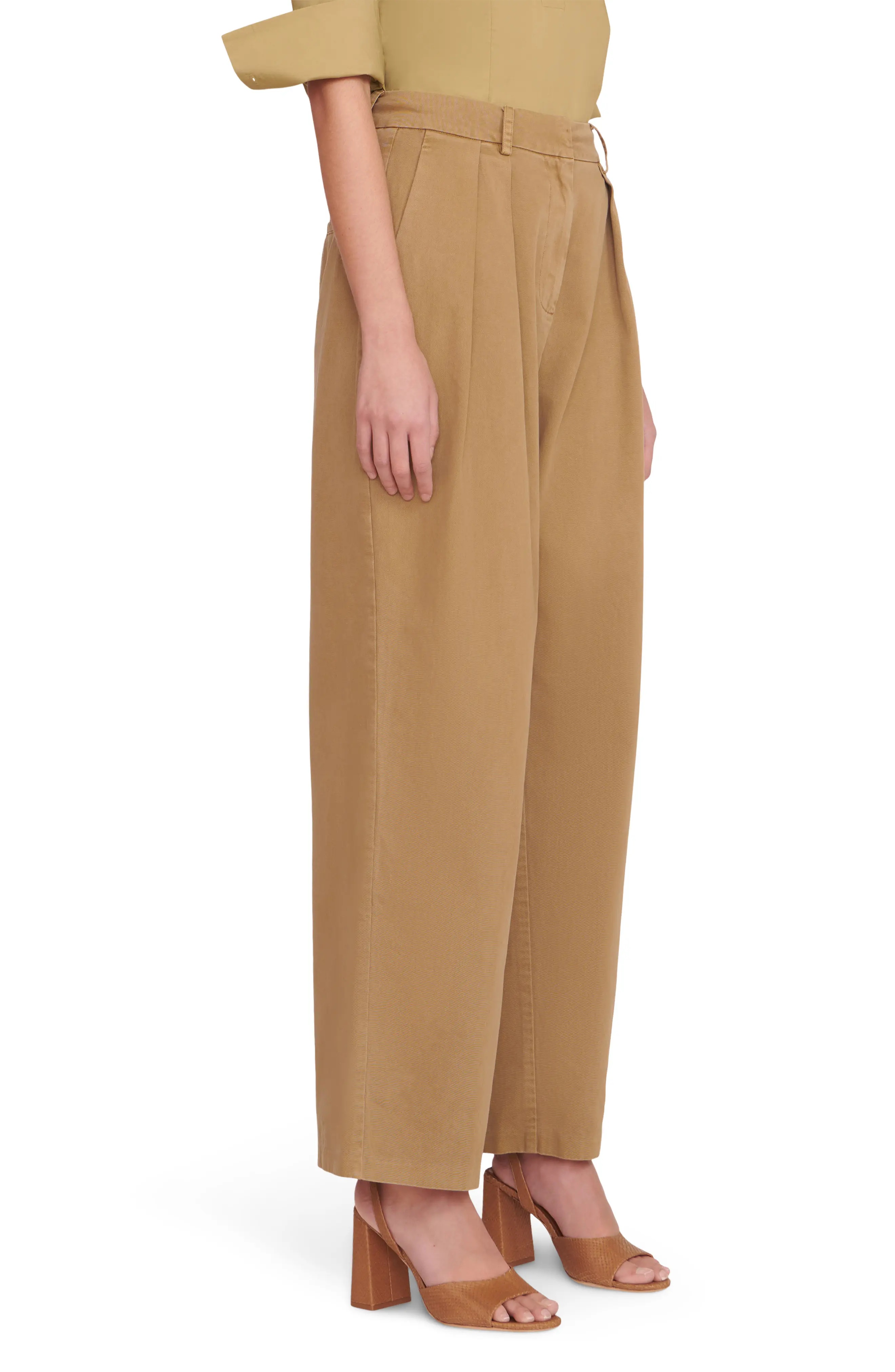 Luisa Wide Leg Cotton Twill Pants - 3