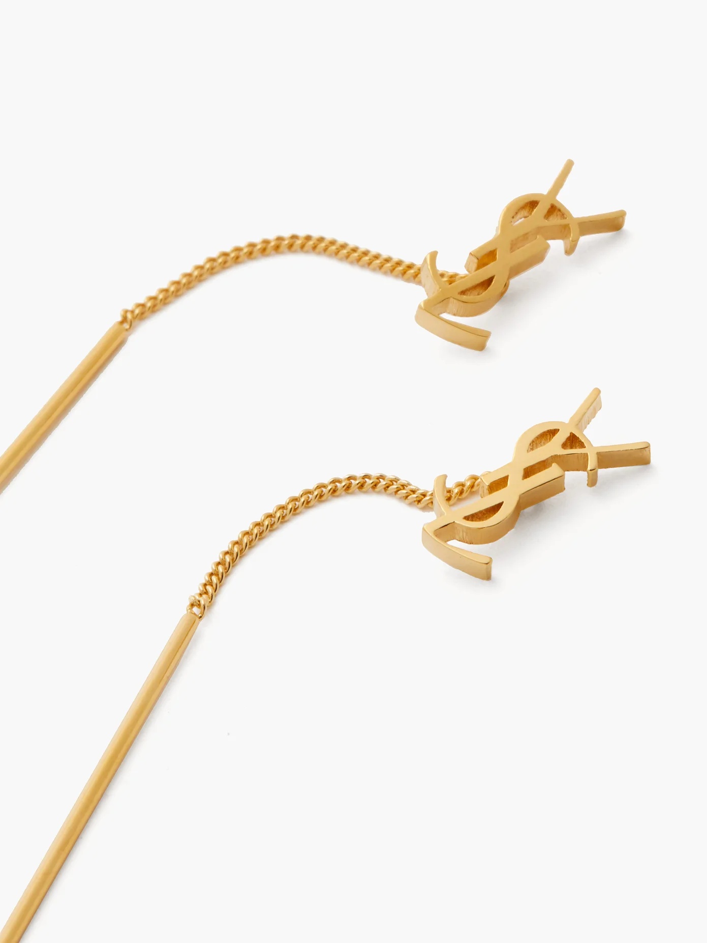 YSL-logo drop earrings - 3