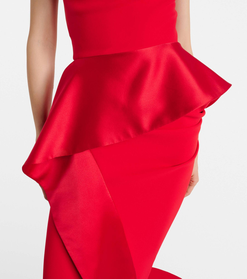 Provocateur halterneck peplum satin gown 5