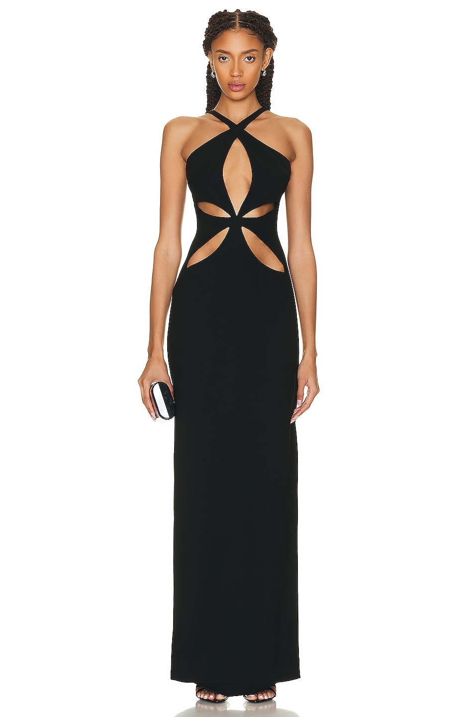 Cutout Halter Dress - 1