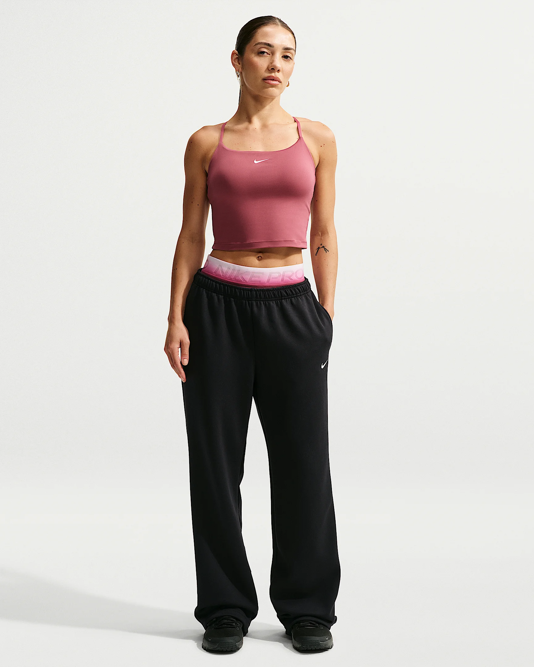 Nike Studio Fleece Sport Women's Dri-FIT Mid-Rise Open-Hem Pants - 1
