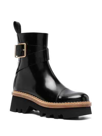 Chloé Owena leather ankle boots outlook
