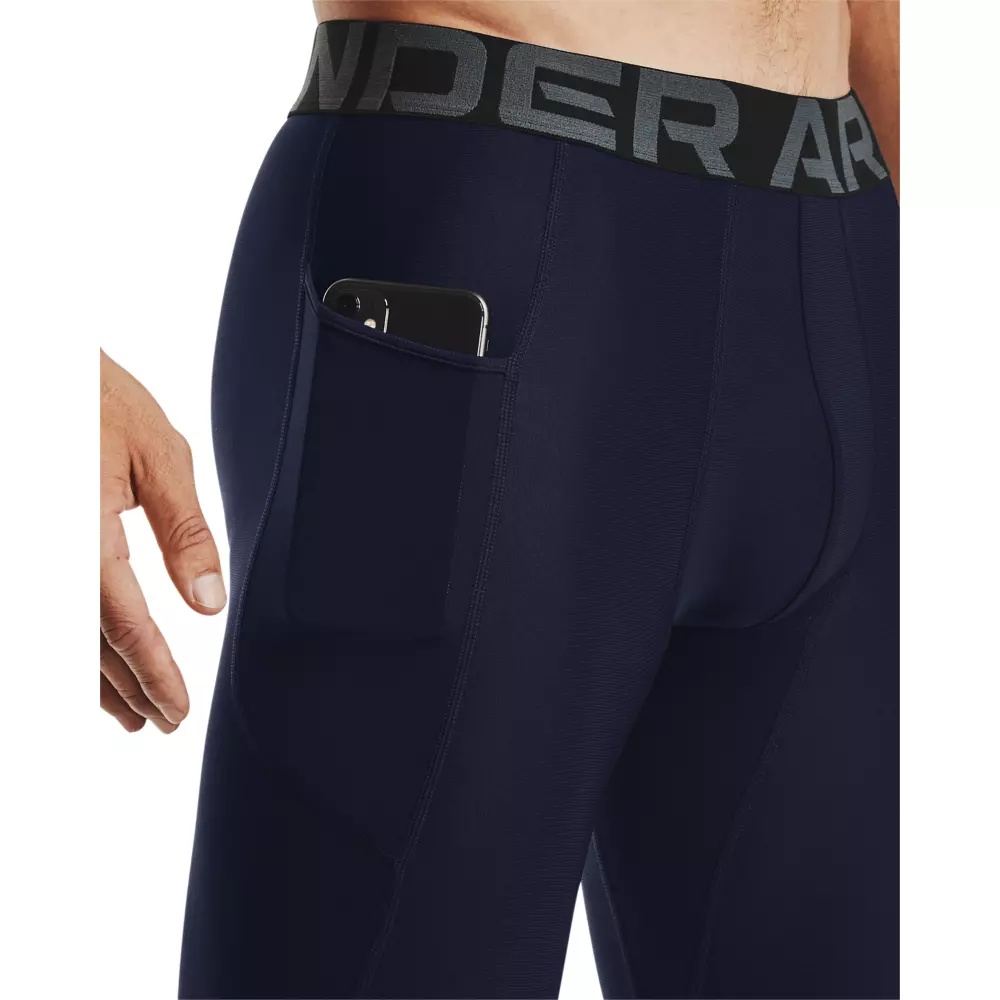 Men's Navy HeatGear Armour Â¾ Leggings - 3
