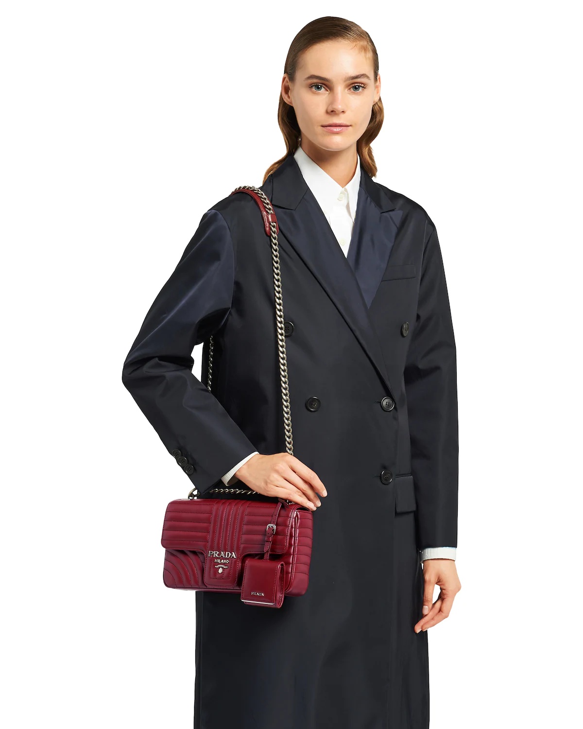 Medium Leather Prada Diagramme Bag - 2