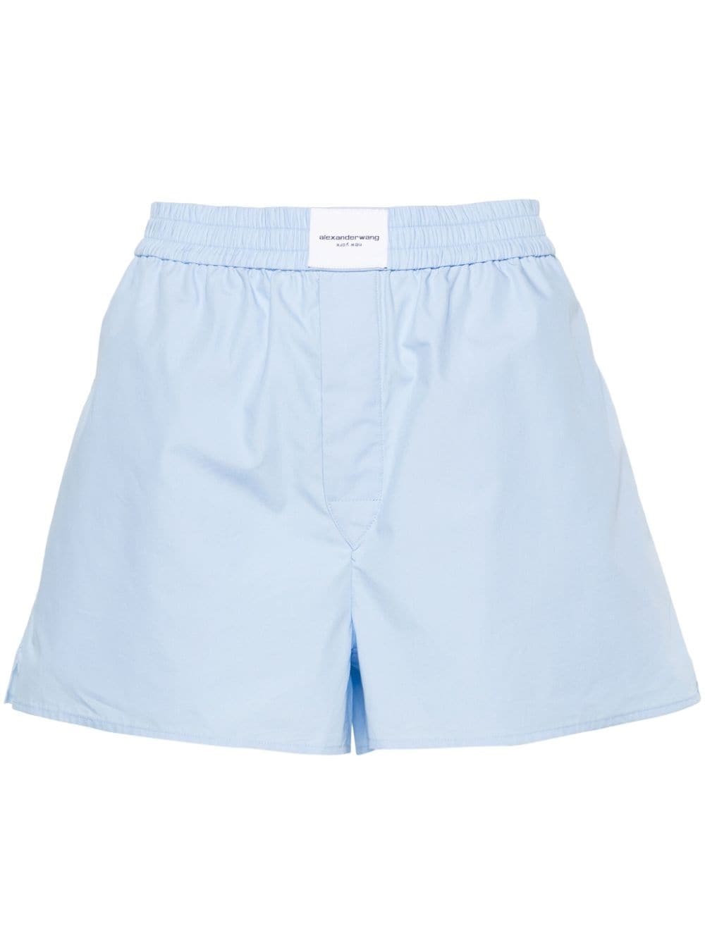 logo-patch cotton shorts - 1