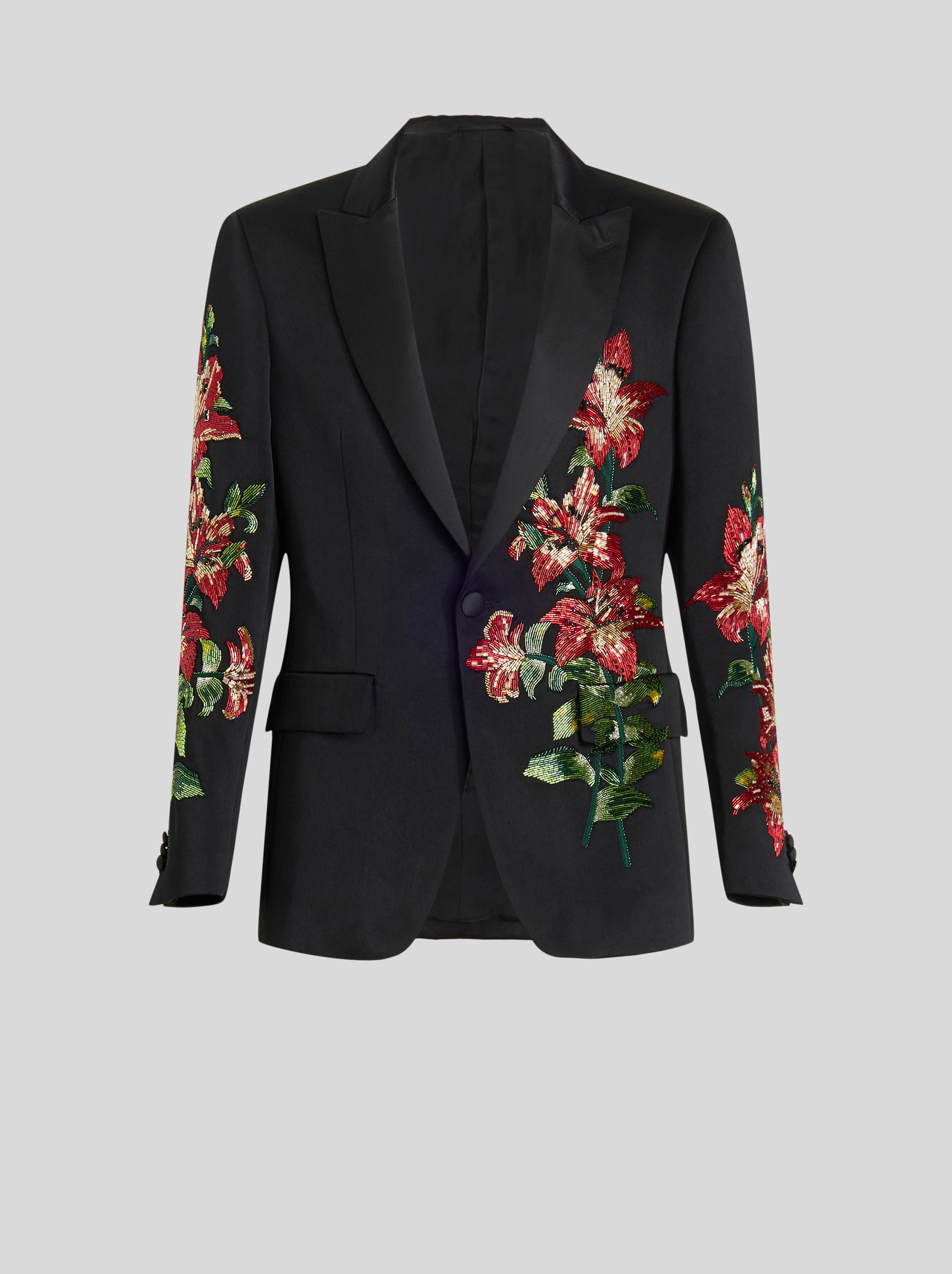 TAILORED FLORAL EMBROIDERY JACKET - 1