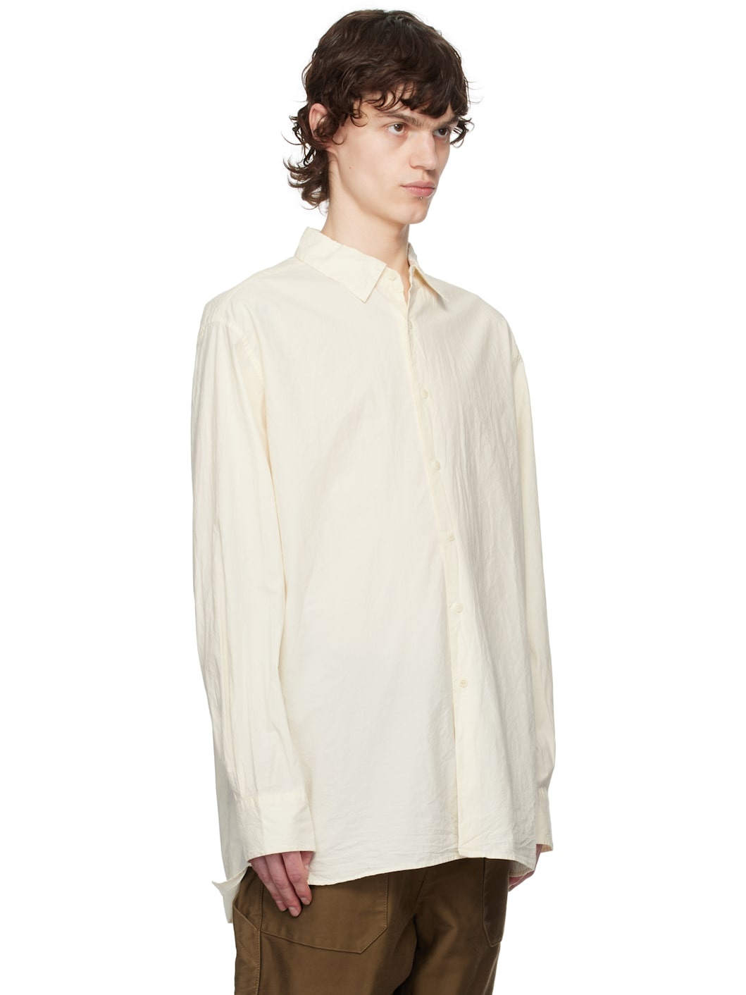 Beige Big Raccourcie Shirt - 2
