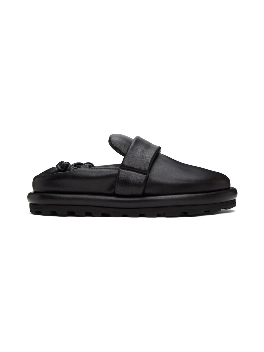Black Strap Sabot Loafers - 1