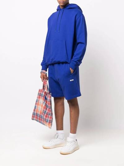 MSGM logo-print track shorts outlook