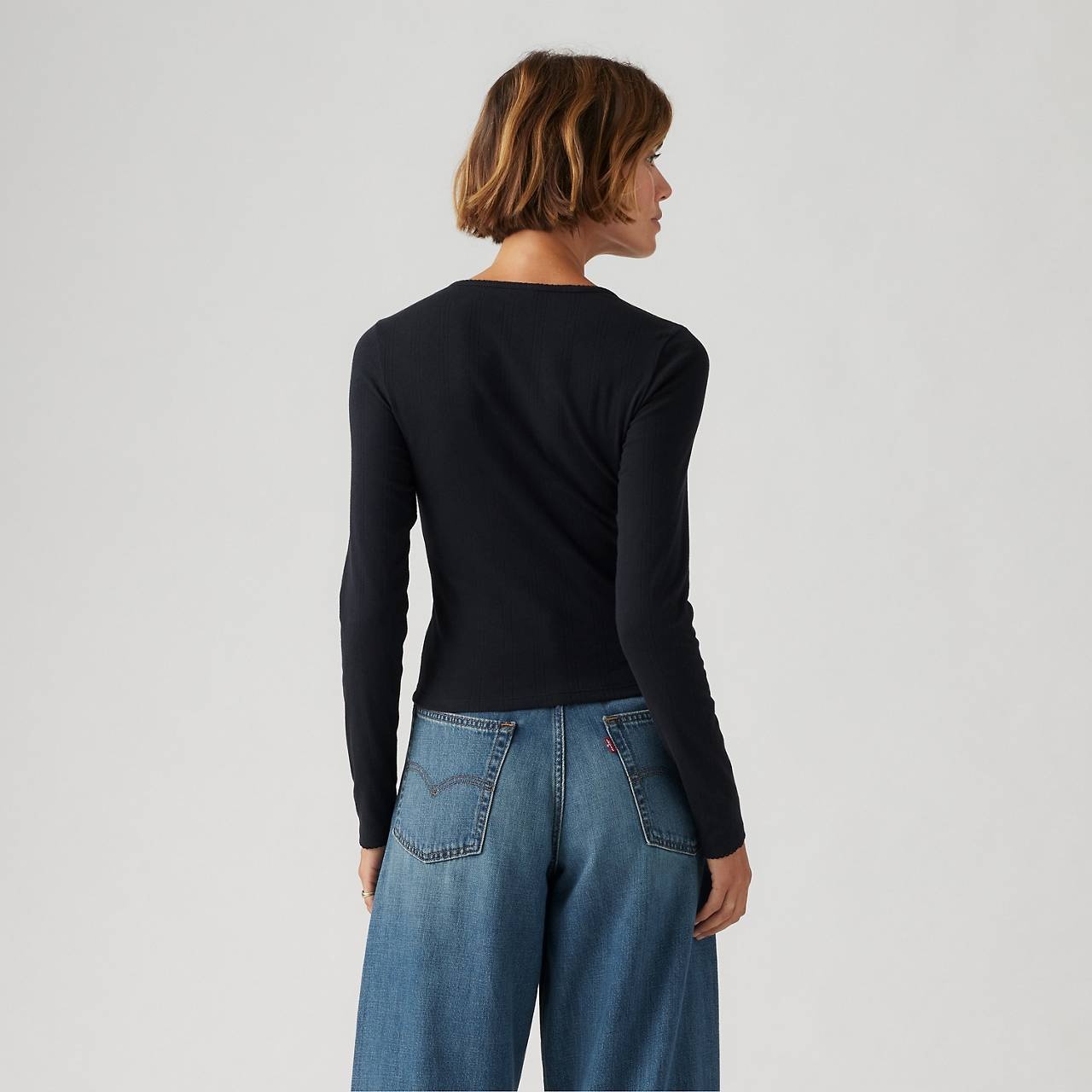 DRY GOODS WOMEN'S POINTELLE LONG SLEEVE T-SHIRT - 4