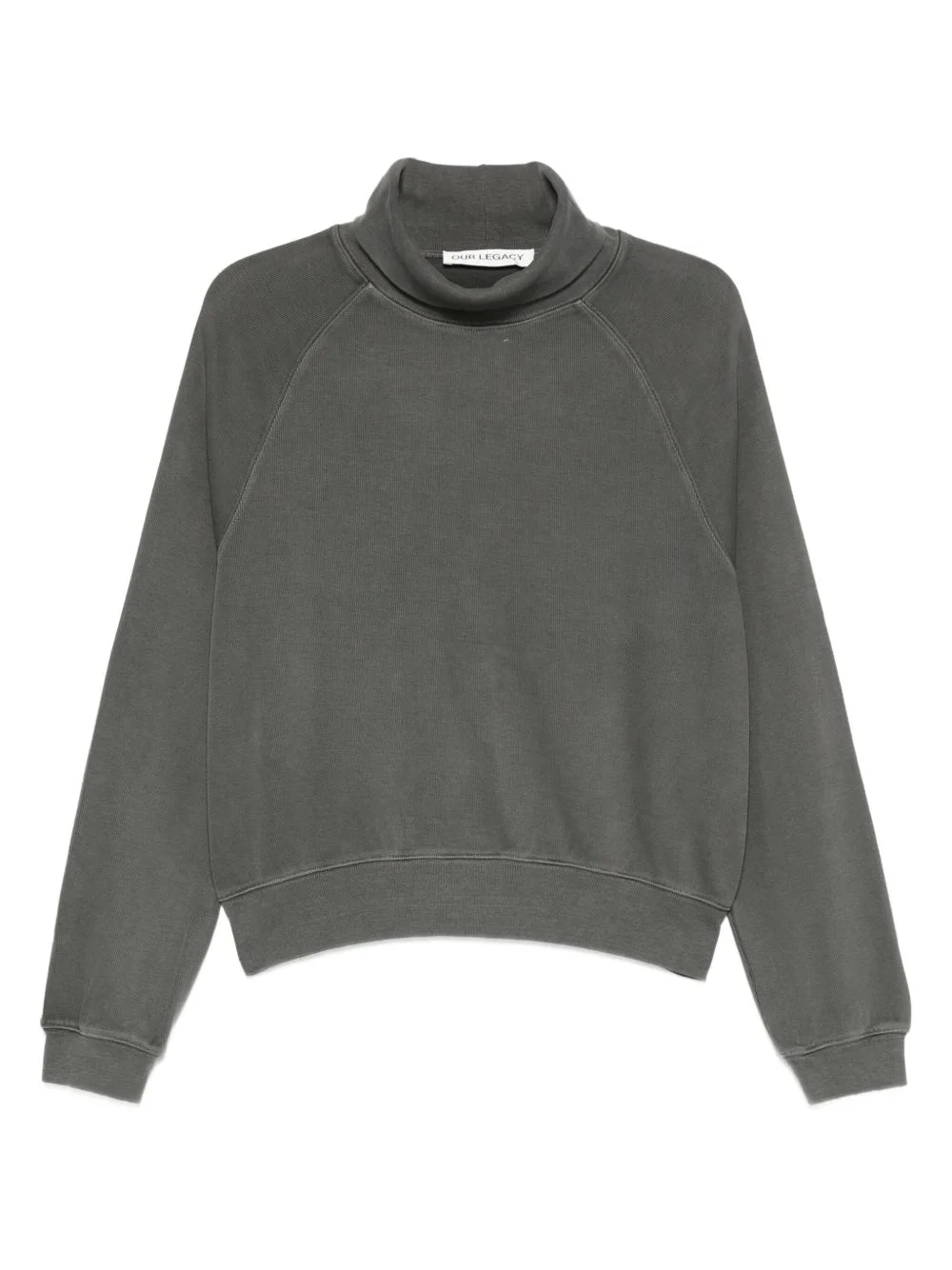 Scholar raglan-sleeve roll-neck sweatshirt - 1
