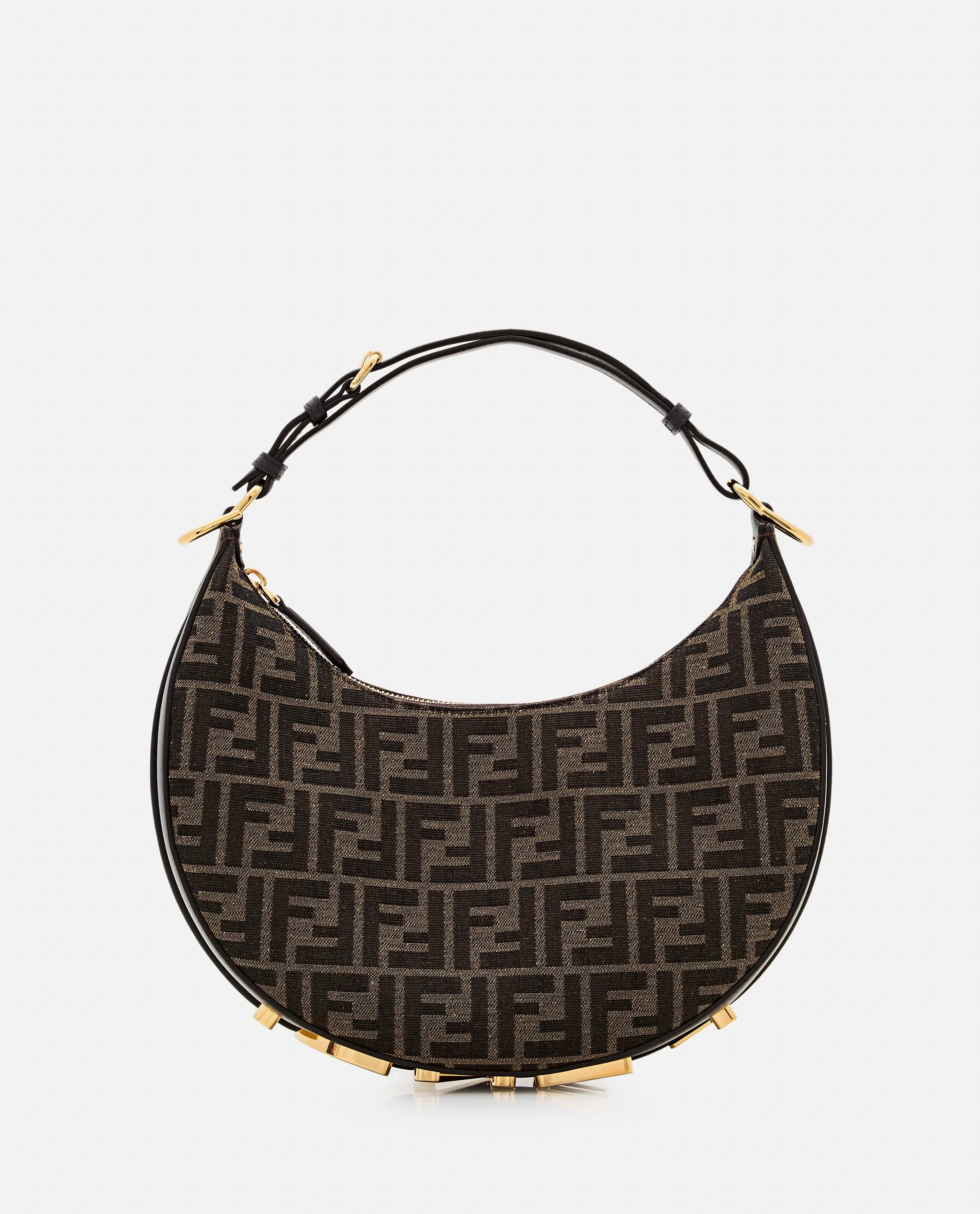 SMALL FENDIGRAPHY JACQUARD HOBO BAG - 1