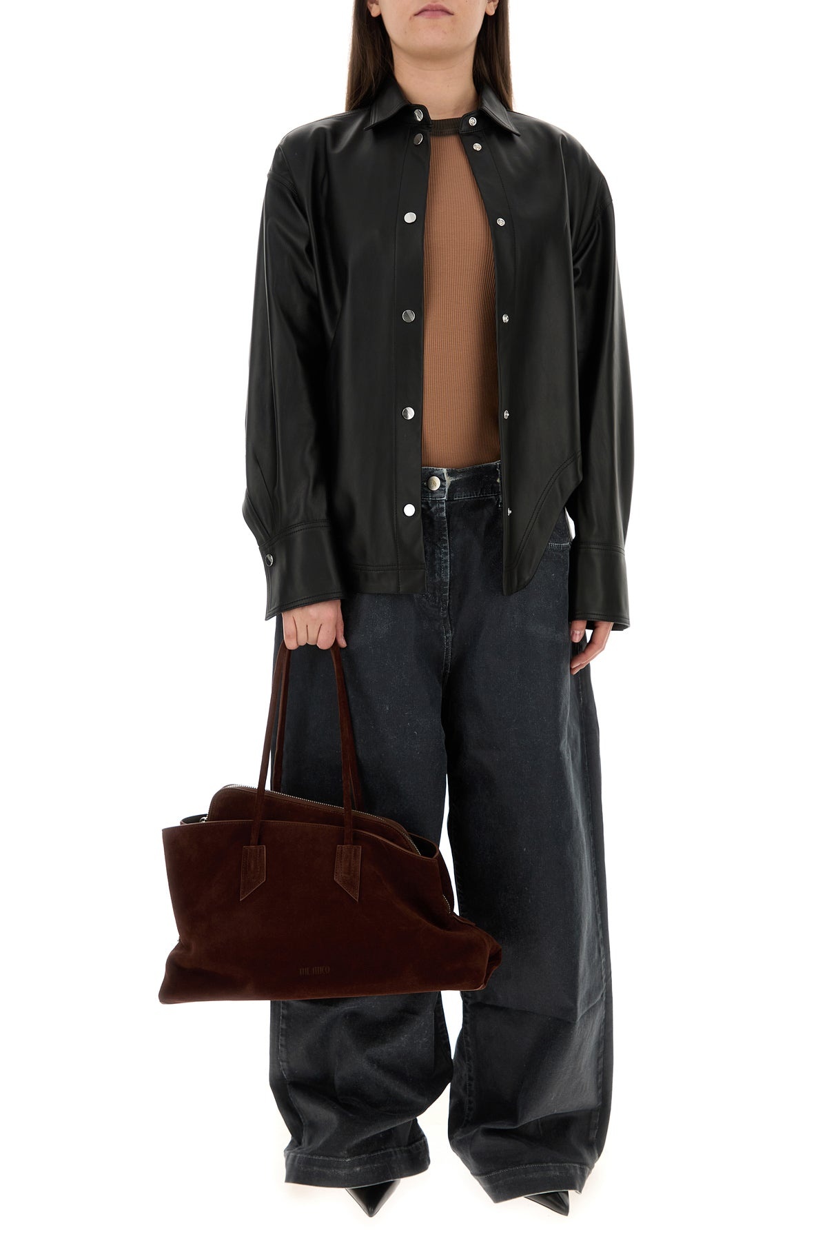 Black leather Eliza shirt - 6