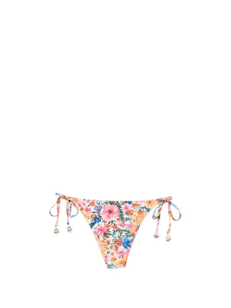FARM RIO floral-print tie-side bikini bottom outlook