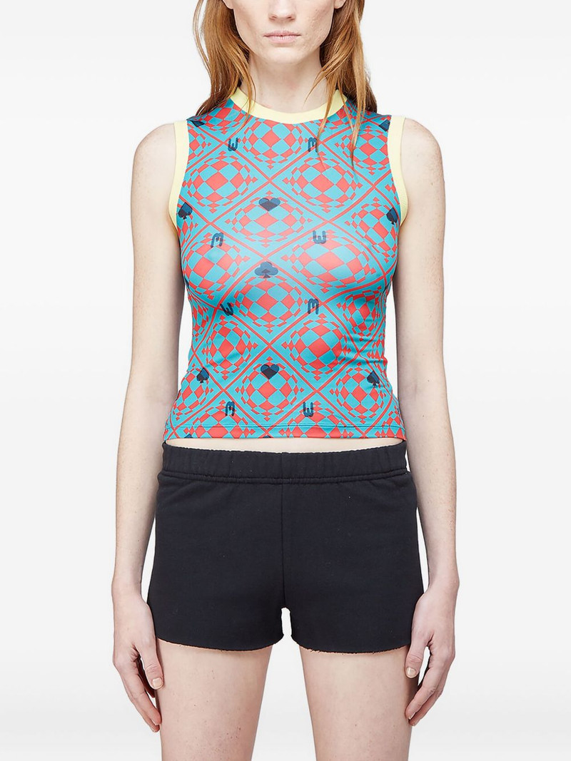 geometric-pattern sleeveless top 1