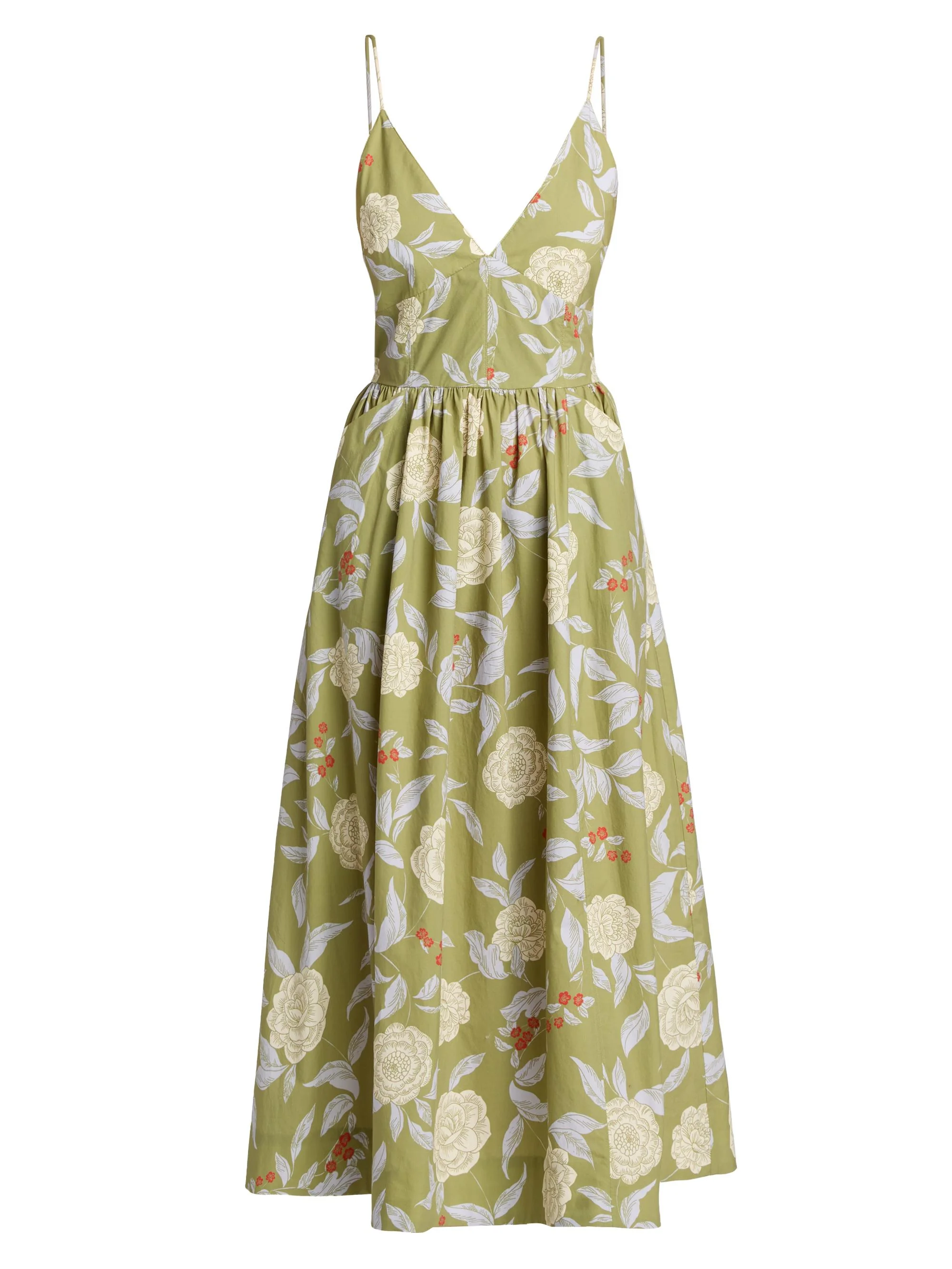 Women's Vivien Botanical Midi-Dress - Artichoke Lilac Multi - 1