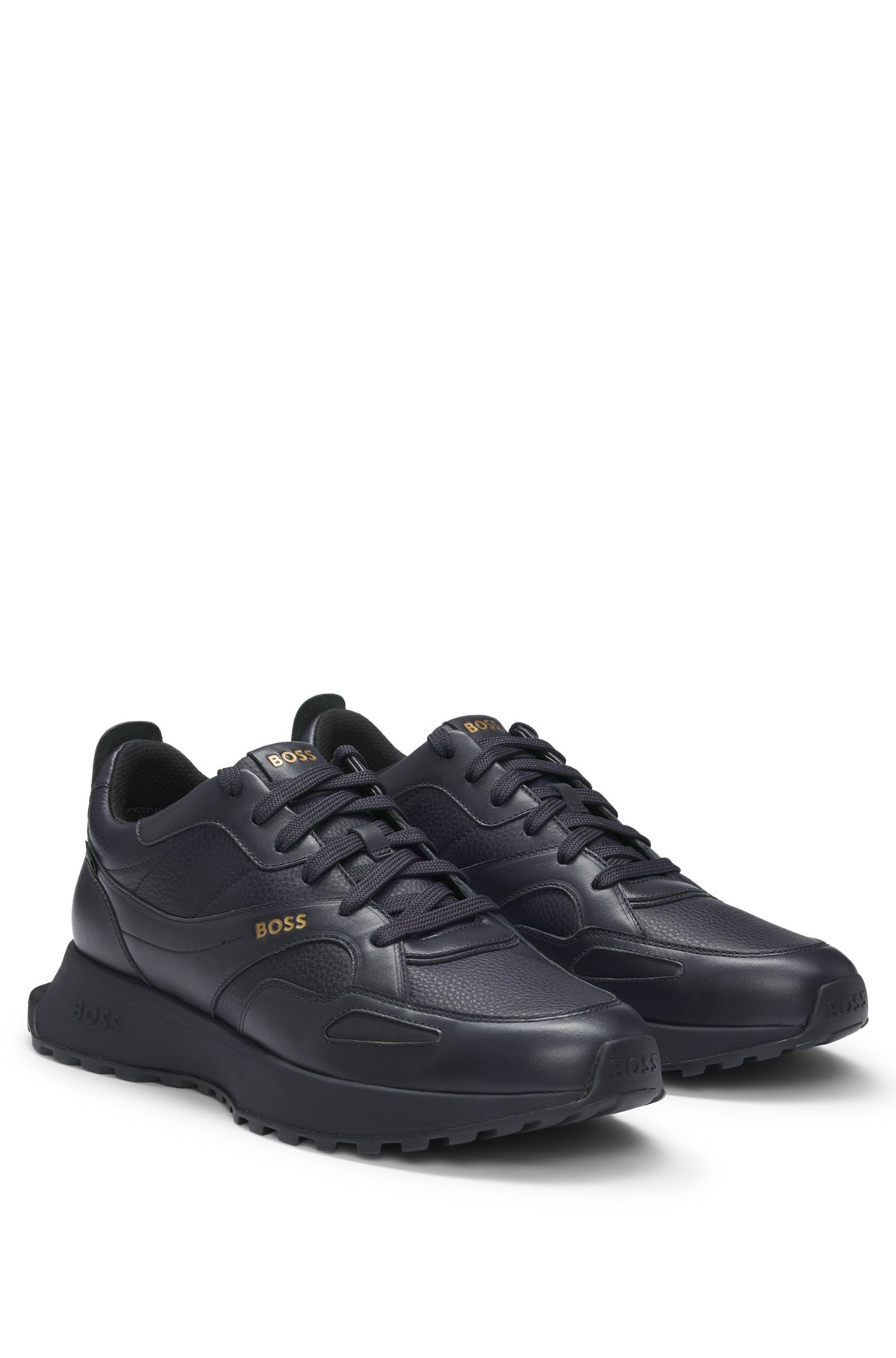 WATERPROOF GORE-TEX TRAINERS IN POLISHED LEATHER - 2