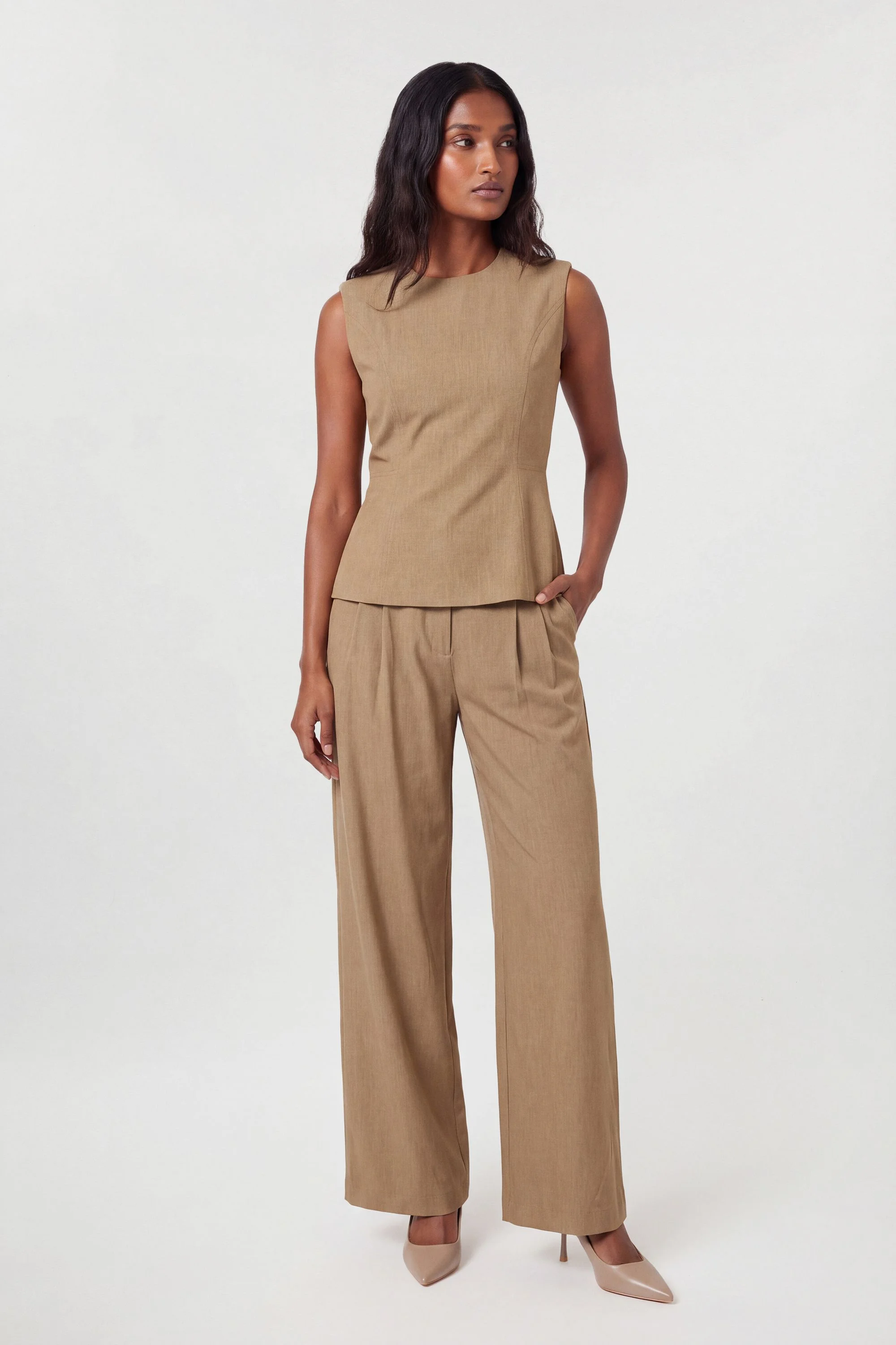 Tailored Structed Peplum Top - 1