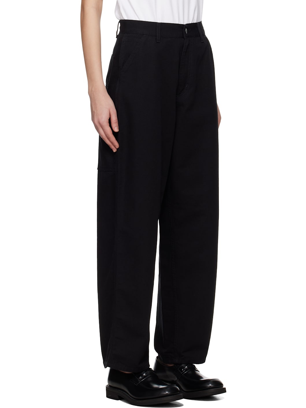 Black Brandon Single Knee Trousers - 2