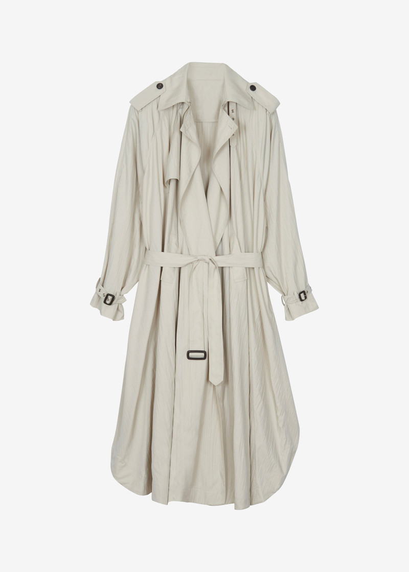 Elsdon Fluid Long Trench - Light Beige 1