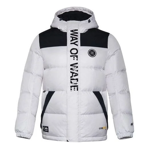 Li-Ning x Way of Wade Lifestyle Down Jacket 'White Black' AYMR131-2 - 1