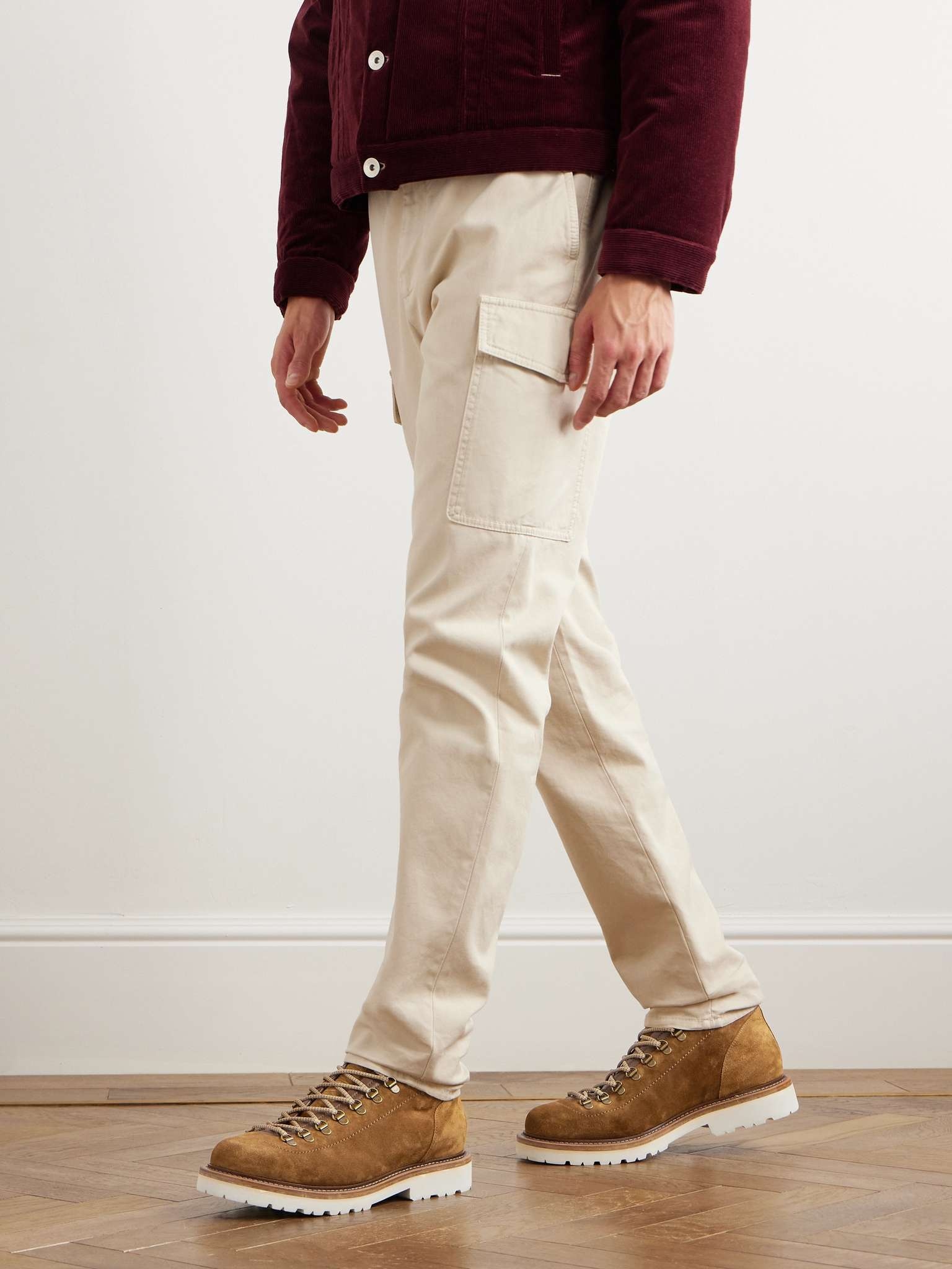 Flannel-Trimmed Suede Boots - 2