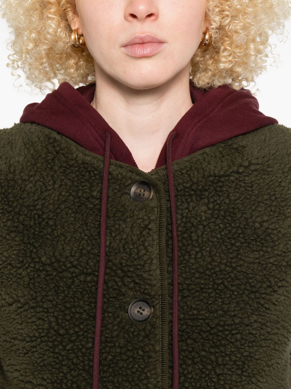 fleece buttoned gilet - 5