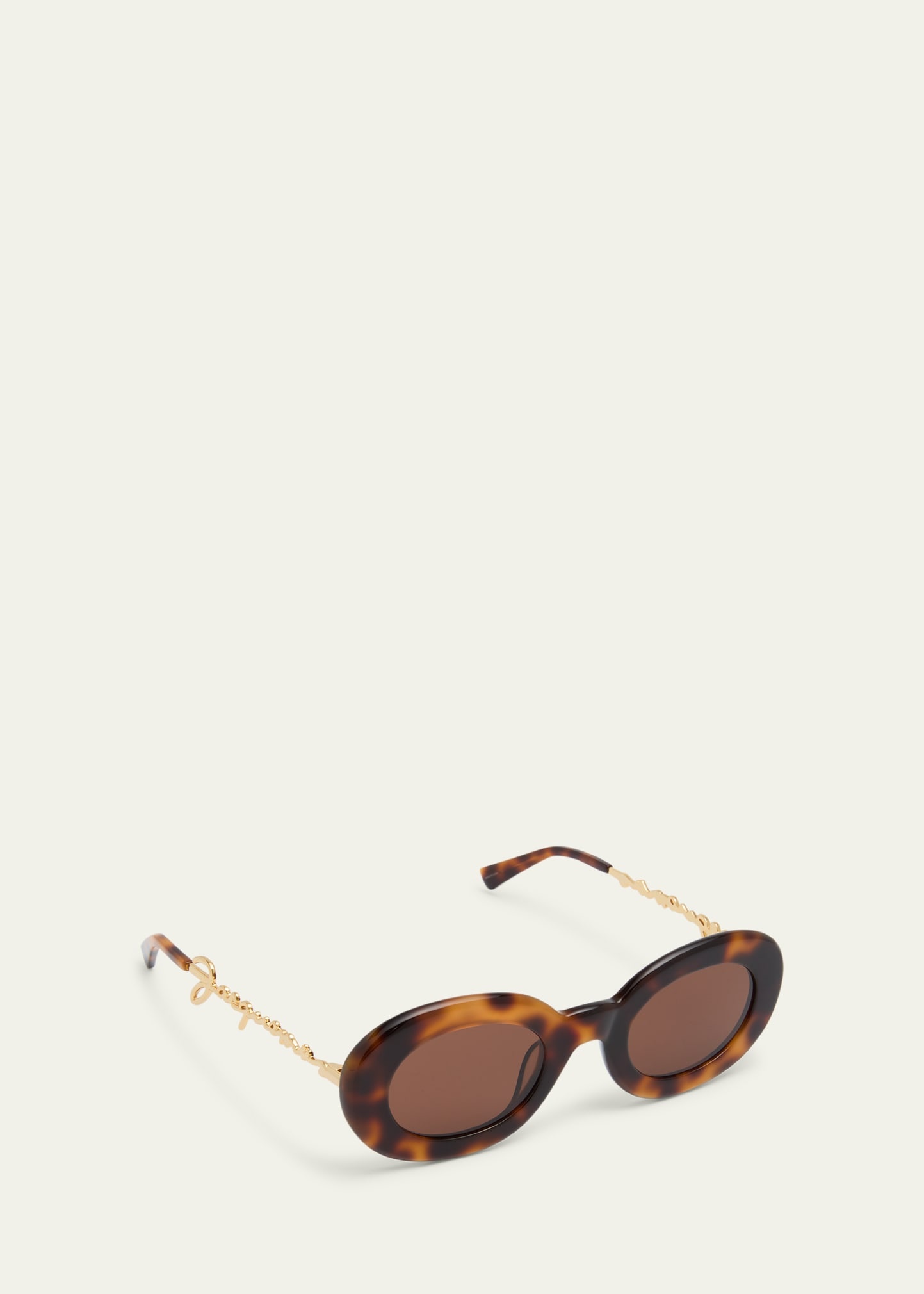 Les Lunettes Pralu Oval Acetate Sunglasses - 3
