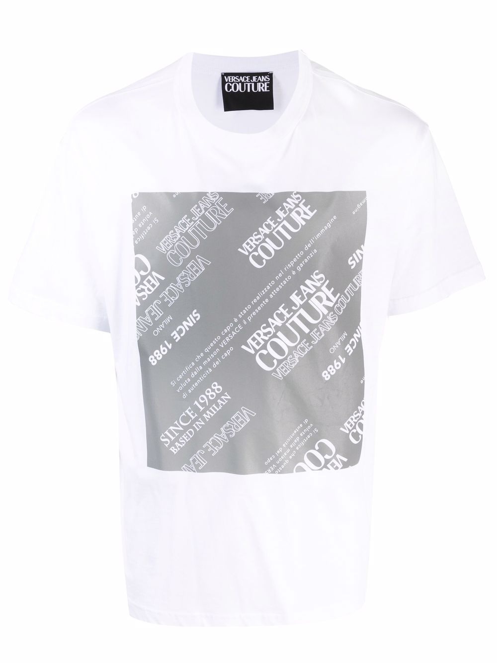 logo-print cotton T-shirt - 1