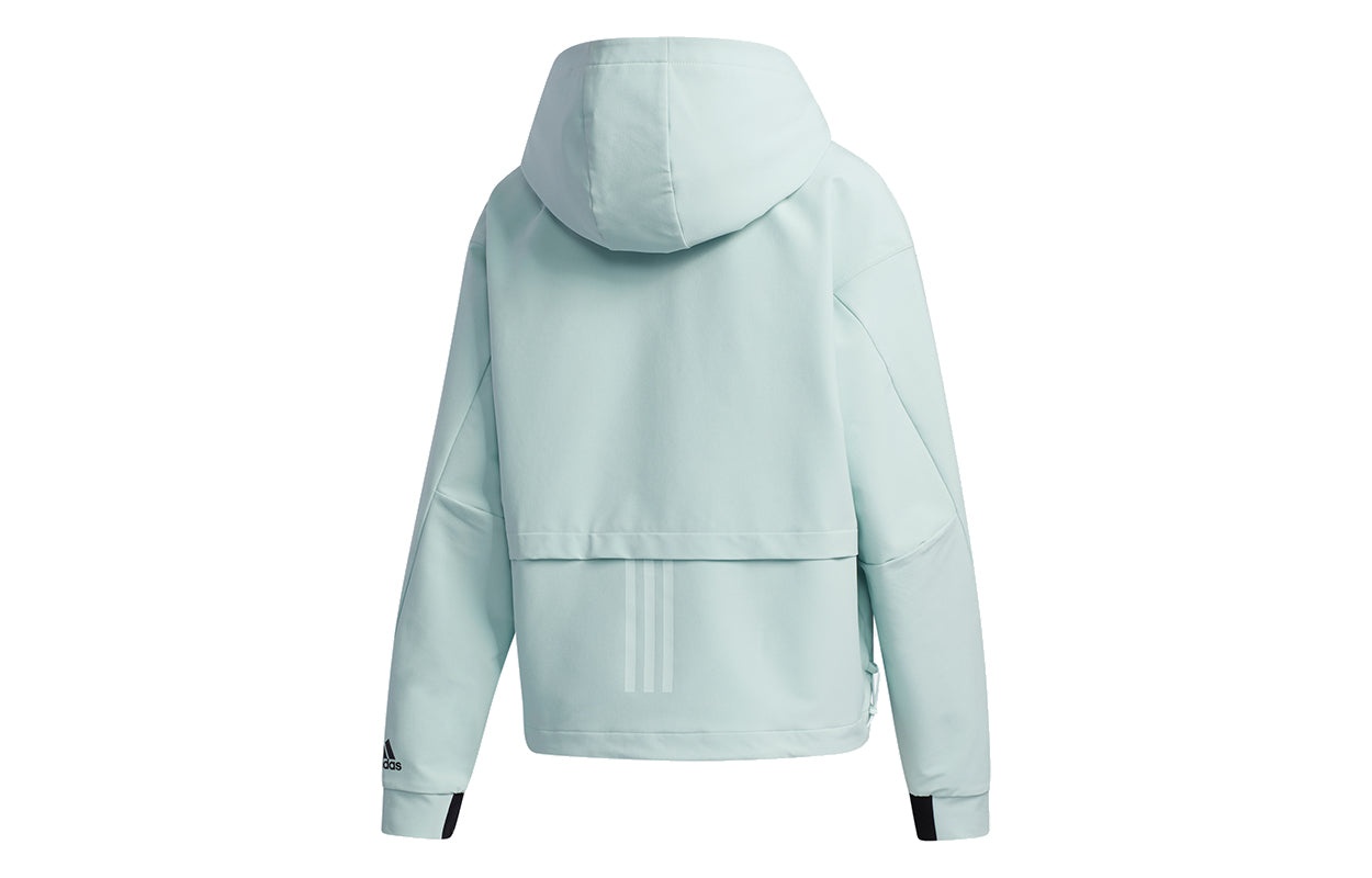 (WMNS) adidas Style Shell Jkt Casual Sports Hooded Jacket Light Blue GR3737 - 2