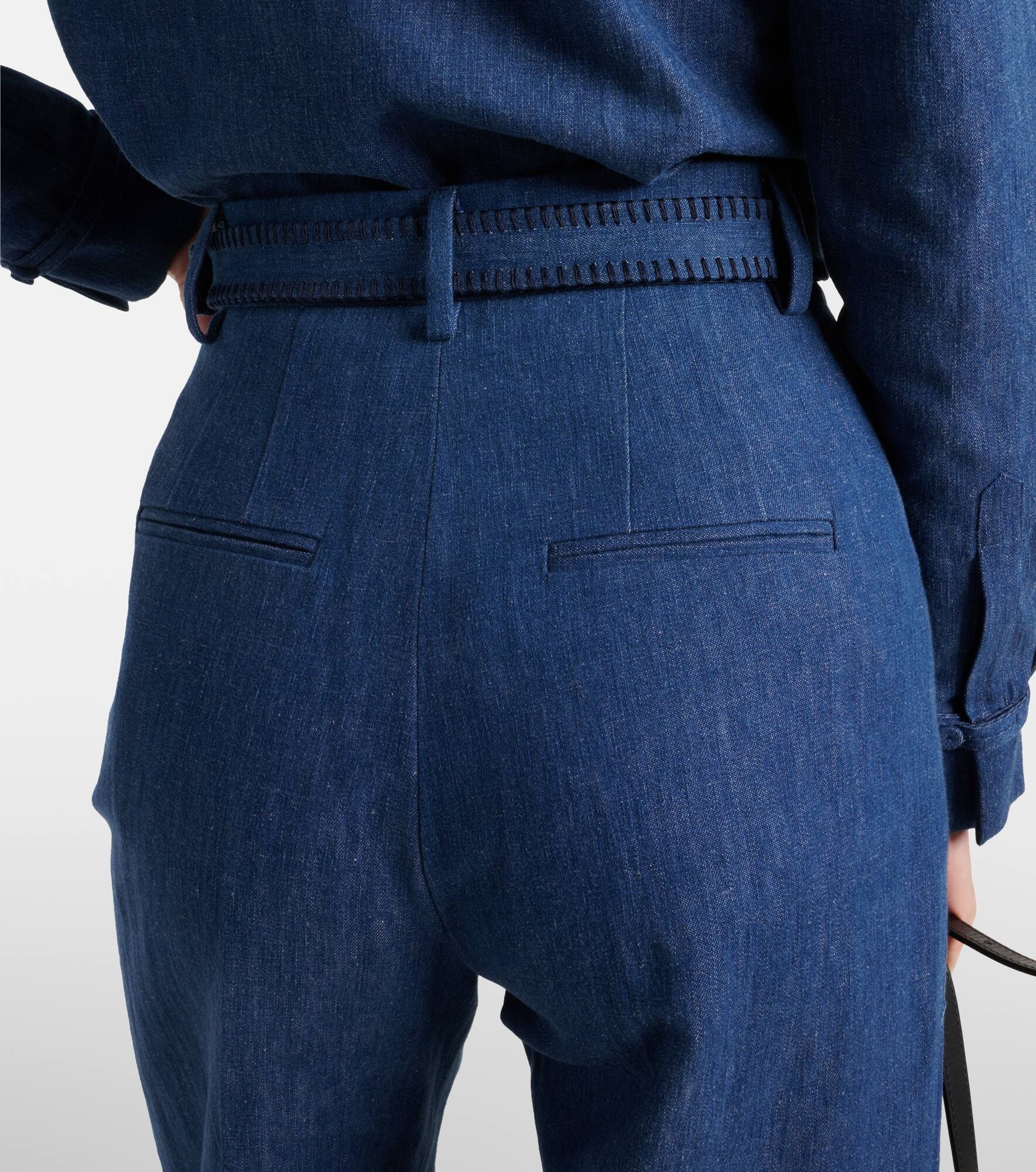 Norman cotton and linen wide-leg pants - 6