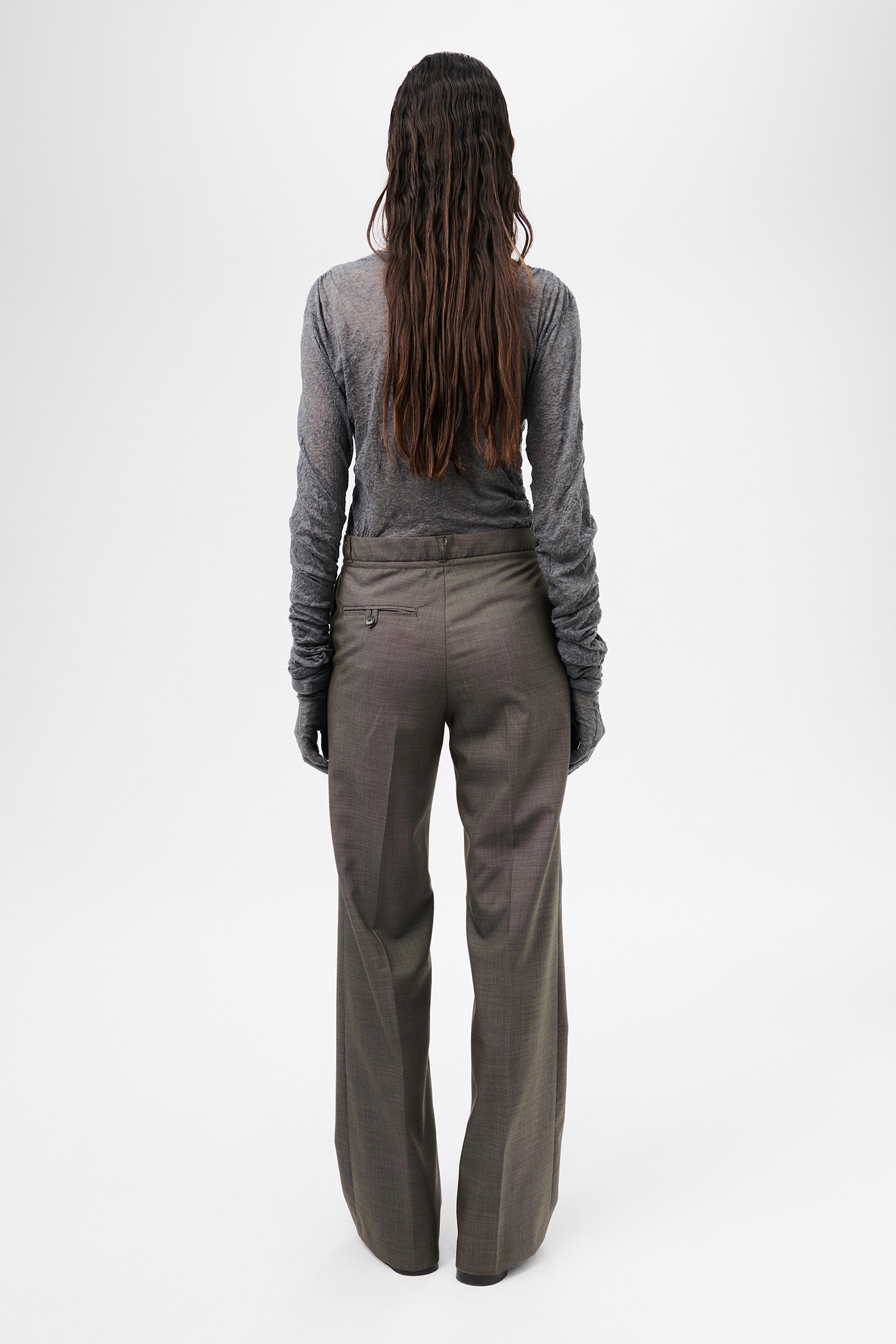 Unveil Trouser Grey Atom Check Wool - 6
