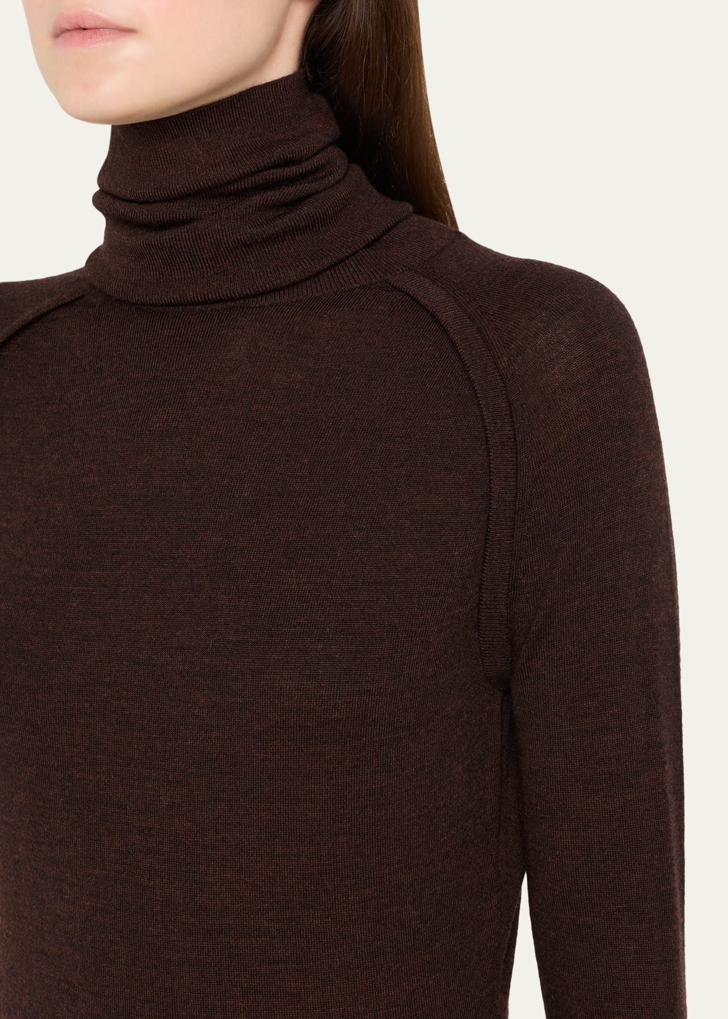Turtleneck Raglan Long-Sleeve Sweater - 5