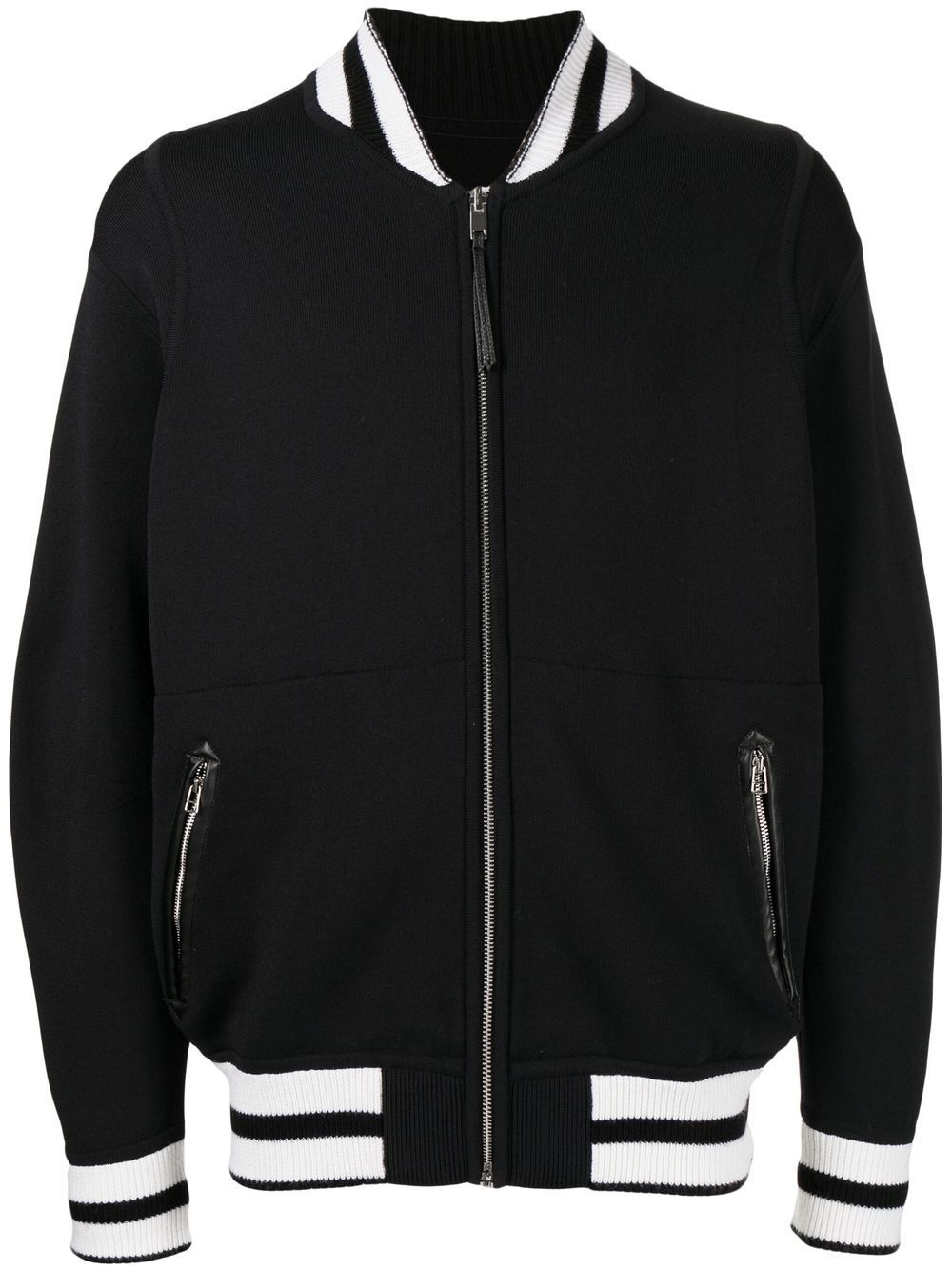 reversible zip-sleeve varsity jacket - 1