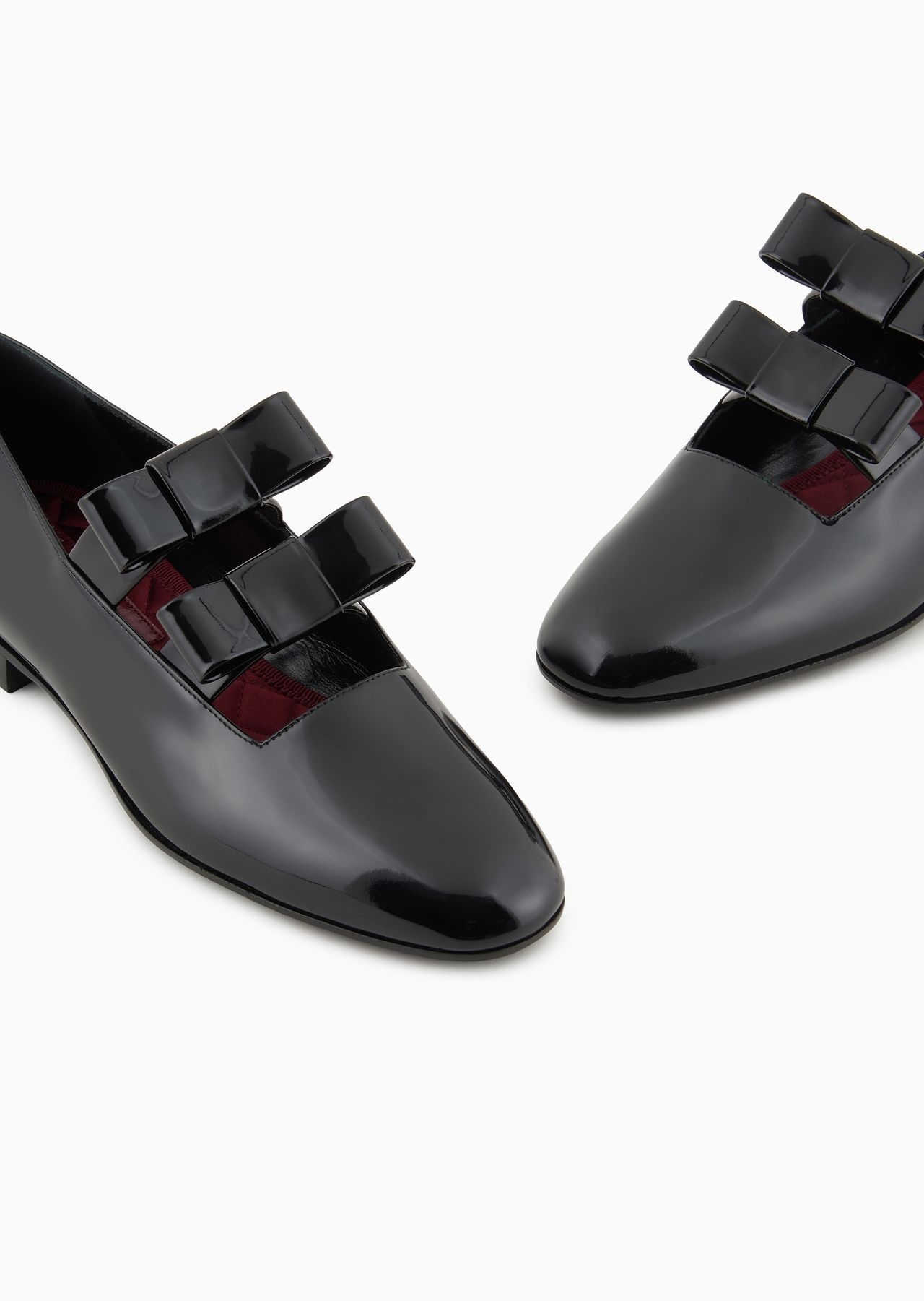 Patent leather ballerinas with bow detail - 5