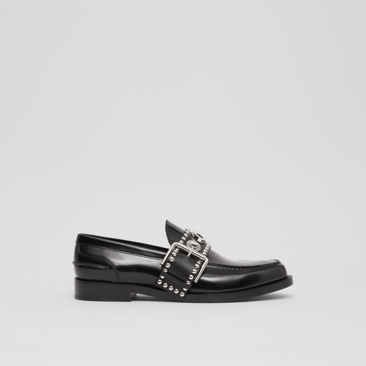 Logo Detail Buckled Leather Loafers - 1