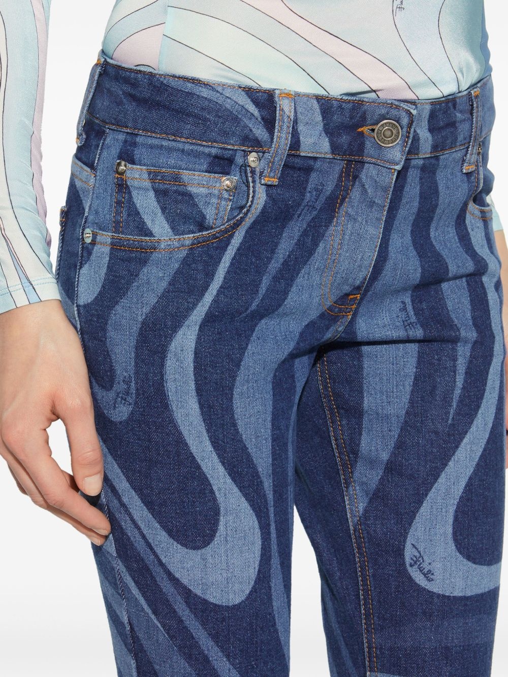 Marmo-print jeans - 5