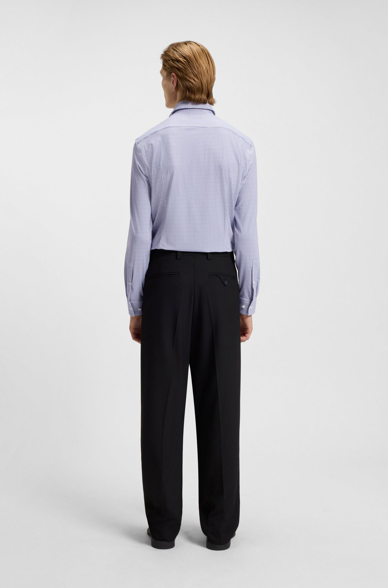 SLIM-FIT SHIRT IN PRINTED STRETCH JERSEY 5