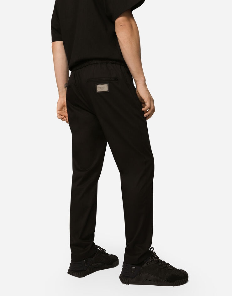 Stretch cotton jogging pants with tag - 4