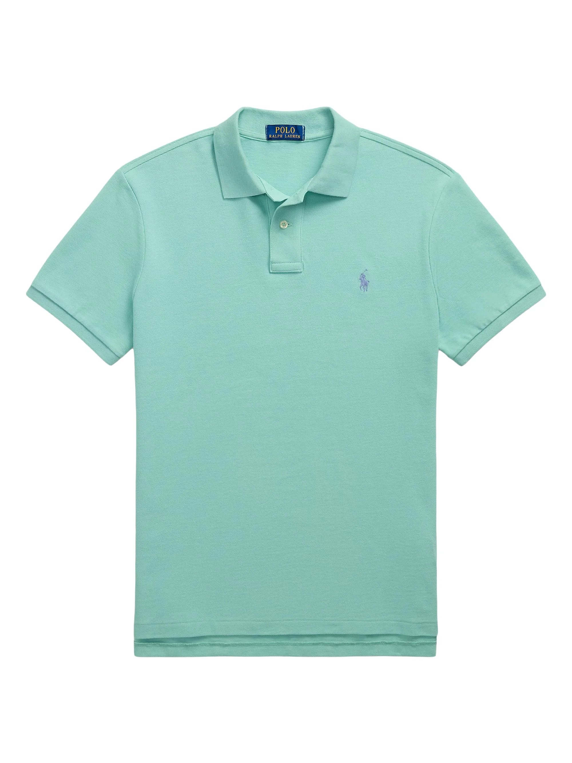 Men's Custom-Slim-Fit Mesh Polo Shirt - Celadon - 1