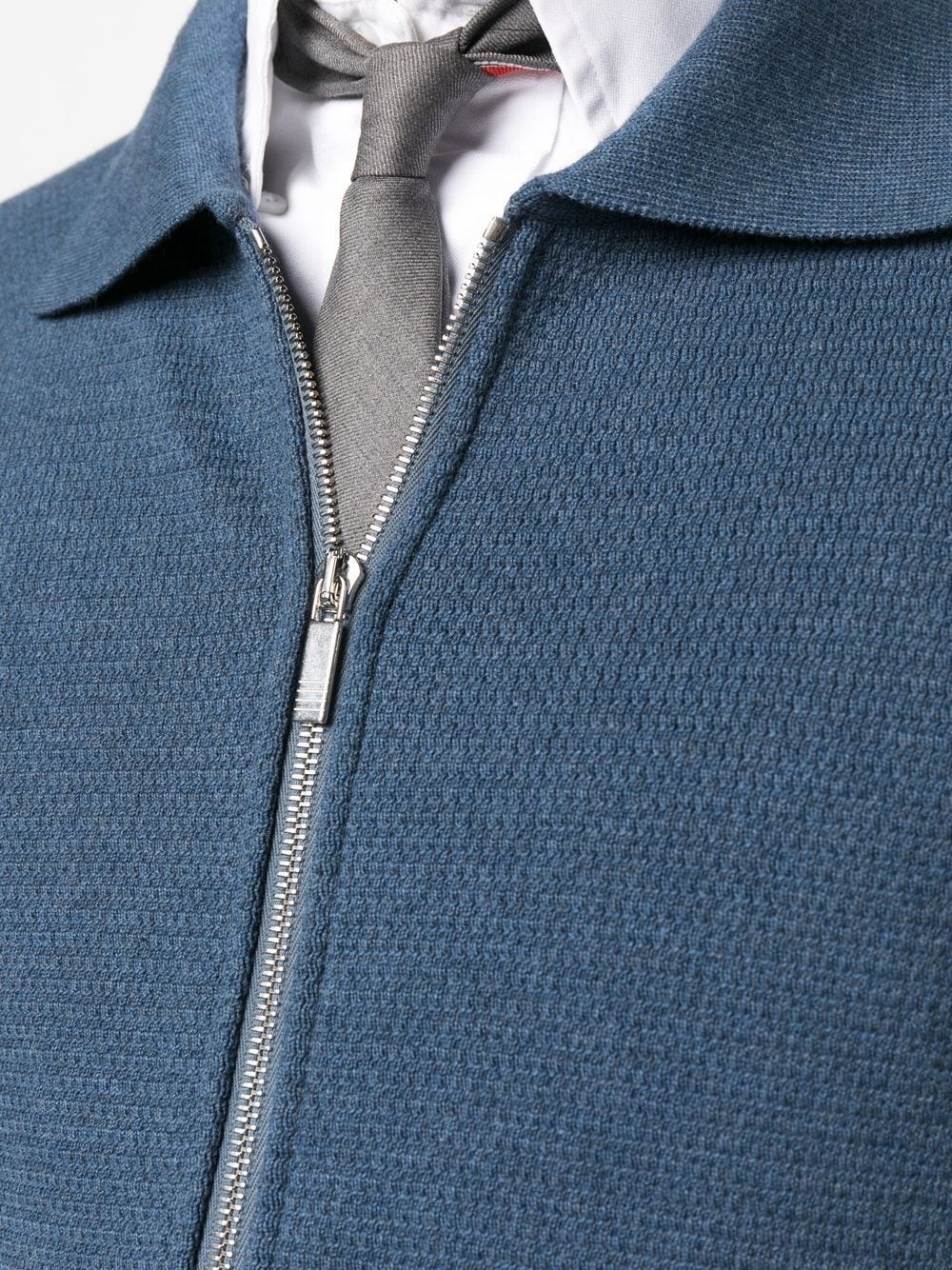 front zip-fastening knit jacket - 5