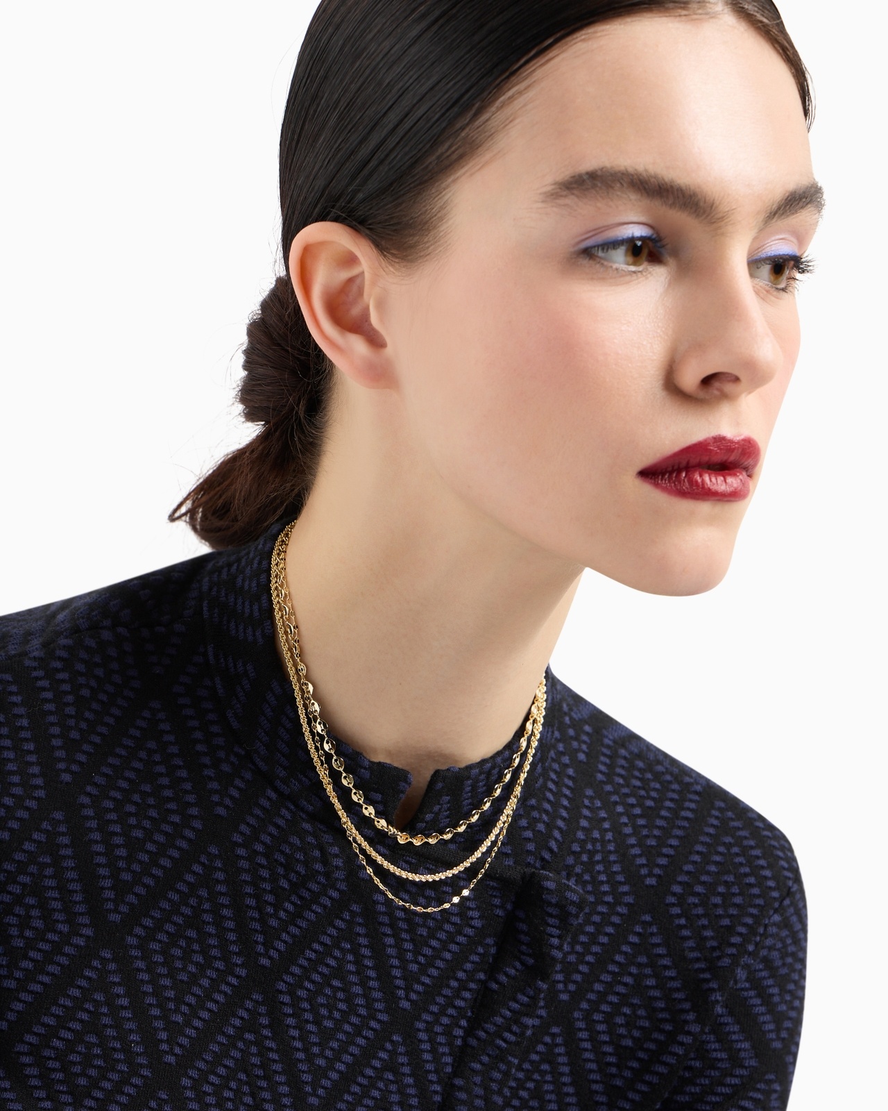 GOLD-TONE BRASS MULTI-STRAND NECKLACE - 2
