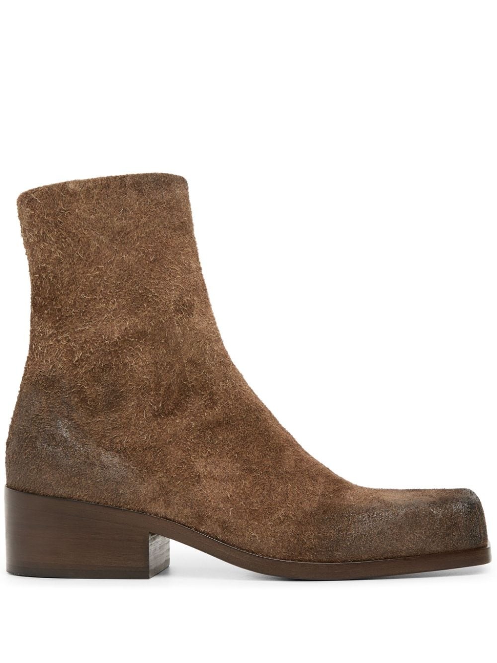 Cassello square-toe suede ankle boots - 1