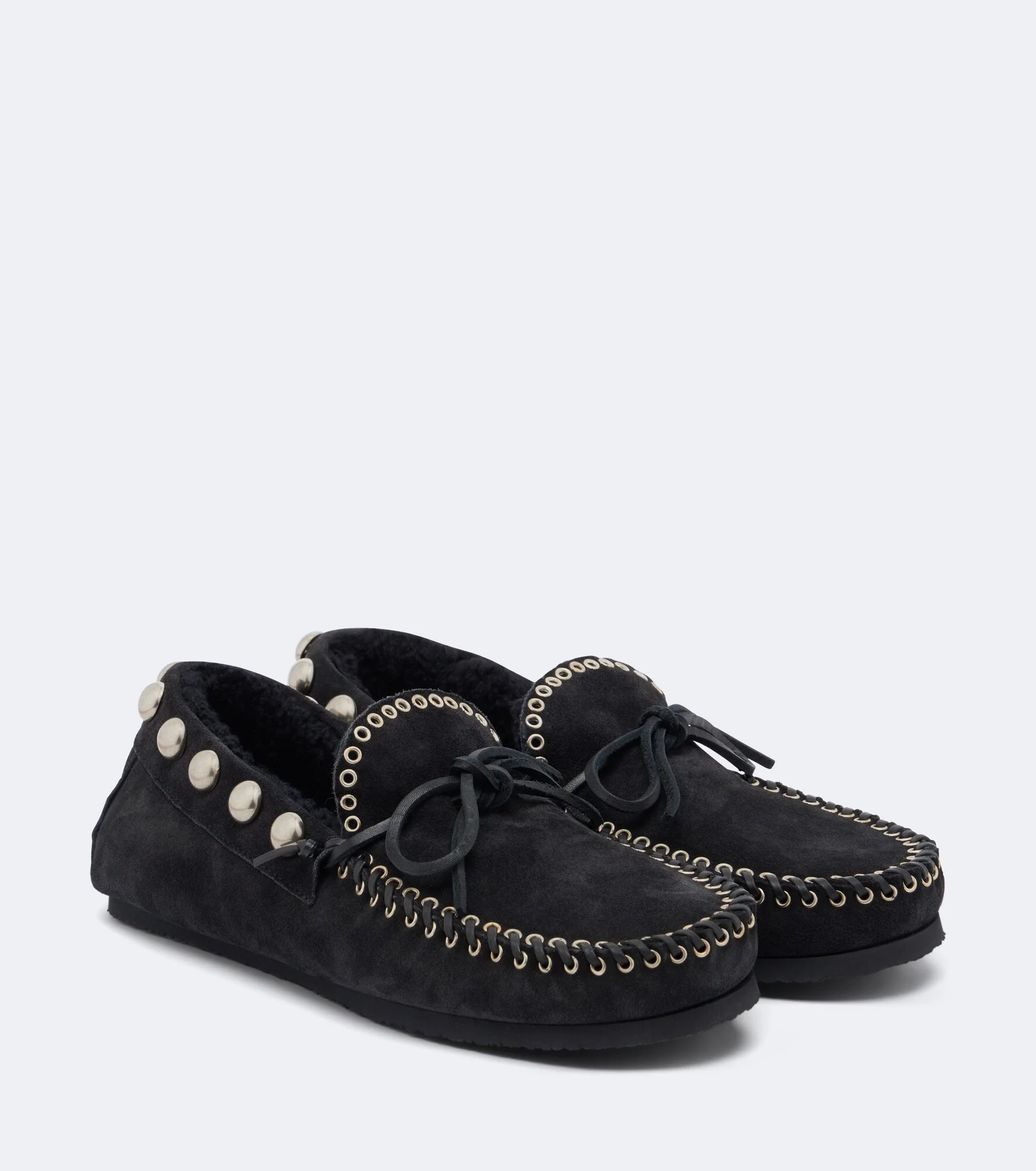 Fitza shearling-lined suede loafers - 1